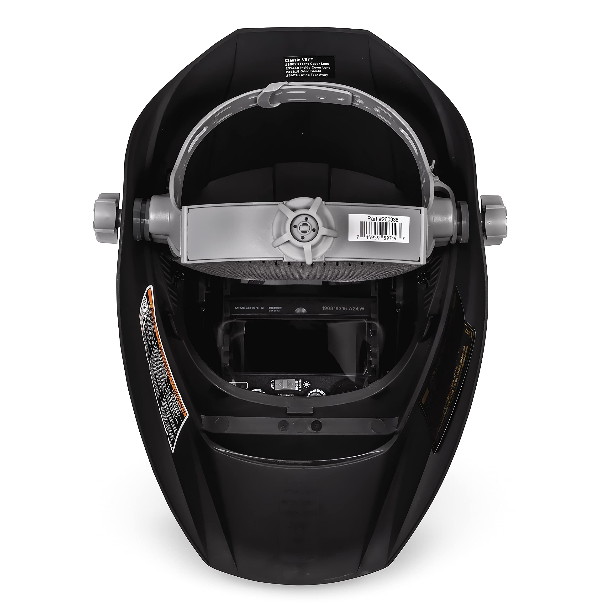 Miller Classic Series Auto-Darkening Welding Helmet - Professional TIG/MIG Welding Mask with ClearLight Technology, High Definition Optics, Variable Shade 8-13, Comfortable Headgear, Black