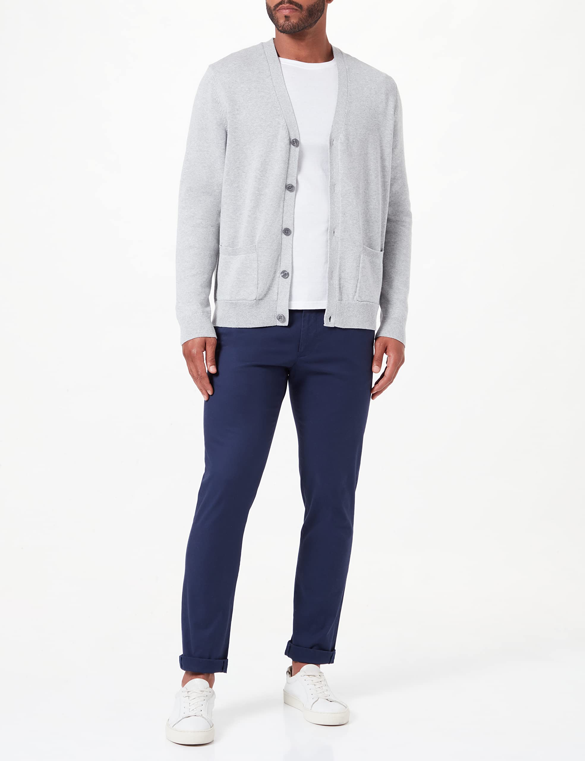 Amazon Essentials Men's V-Neck Cotton Cardigan Sweater