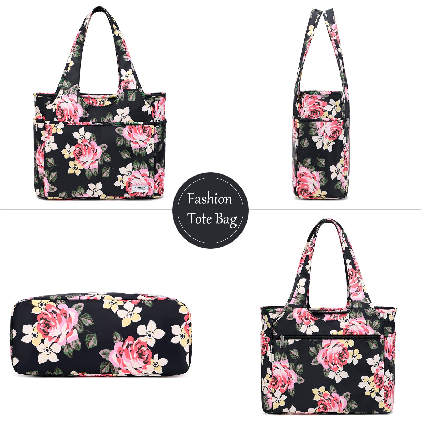KYALOU Utility Large Tote Bag, Women Casual Shoulder Bags for Work School Gym Beach Travel Shopping Grocery | Utility