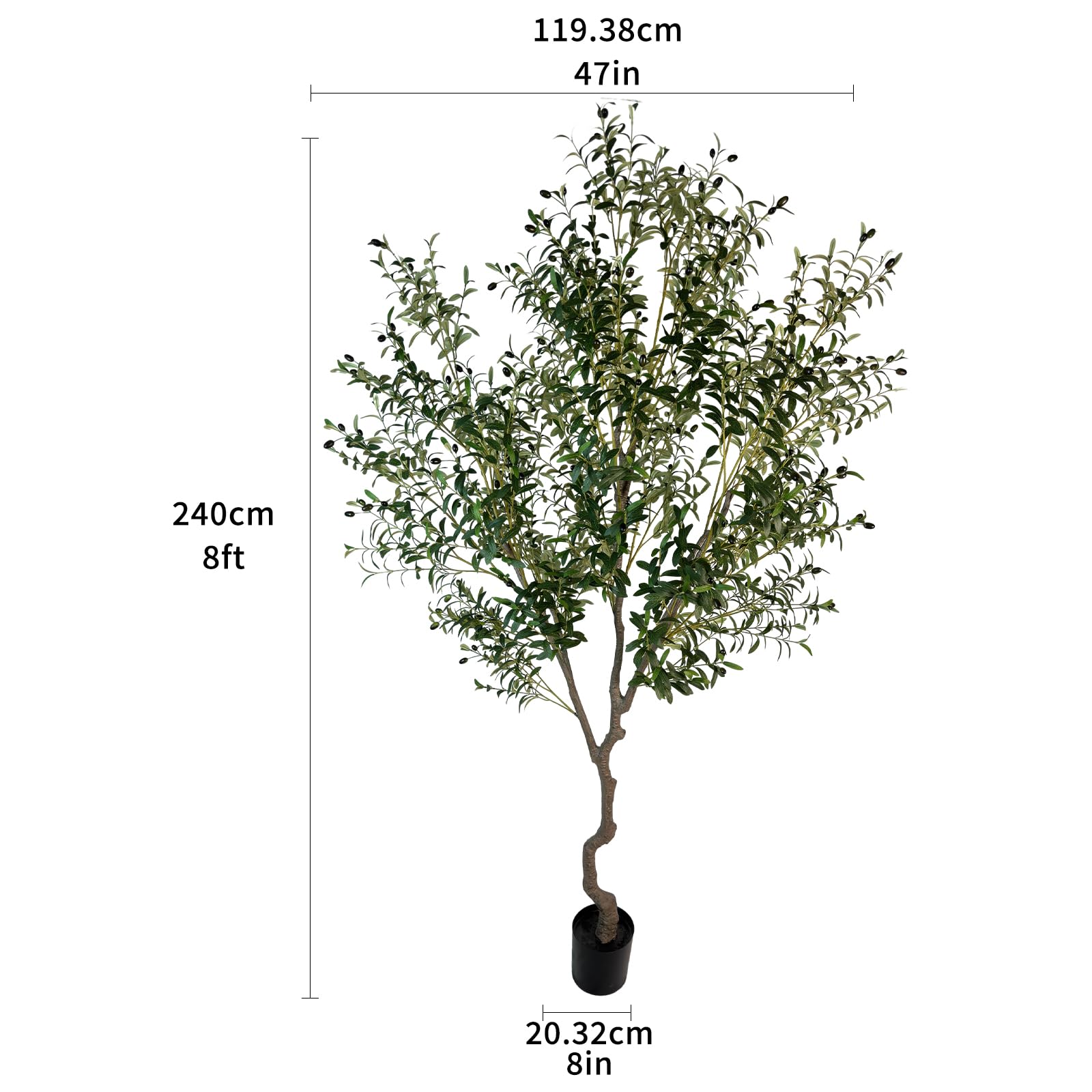 Artificial Olive Tree 7ft(82in,2200+Uv Protection Leaf) Tall,Faux Olive Tree Indoor Artificial Tree for Modern Home Office Living Room Floor Decor Indoor