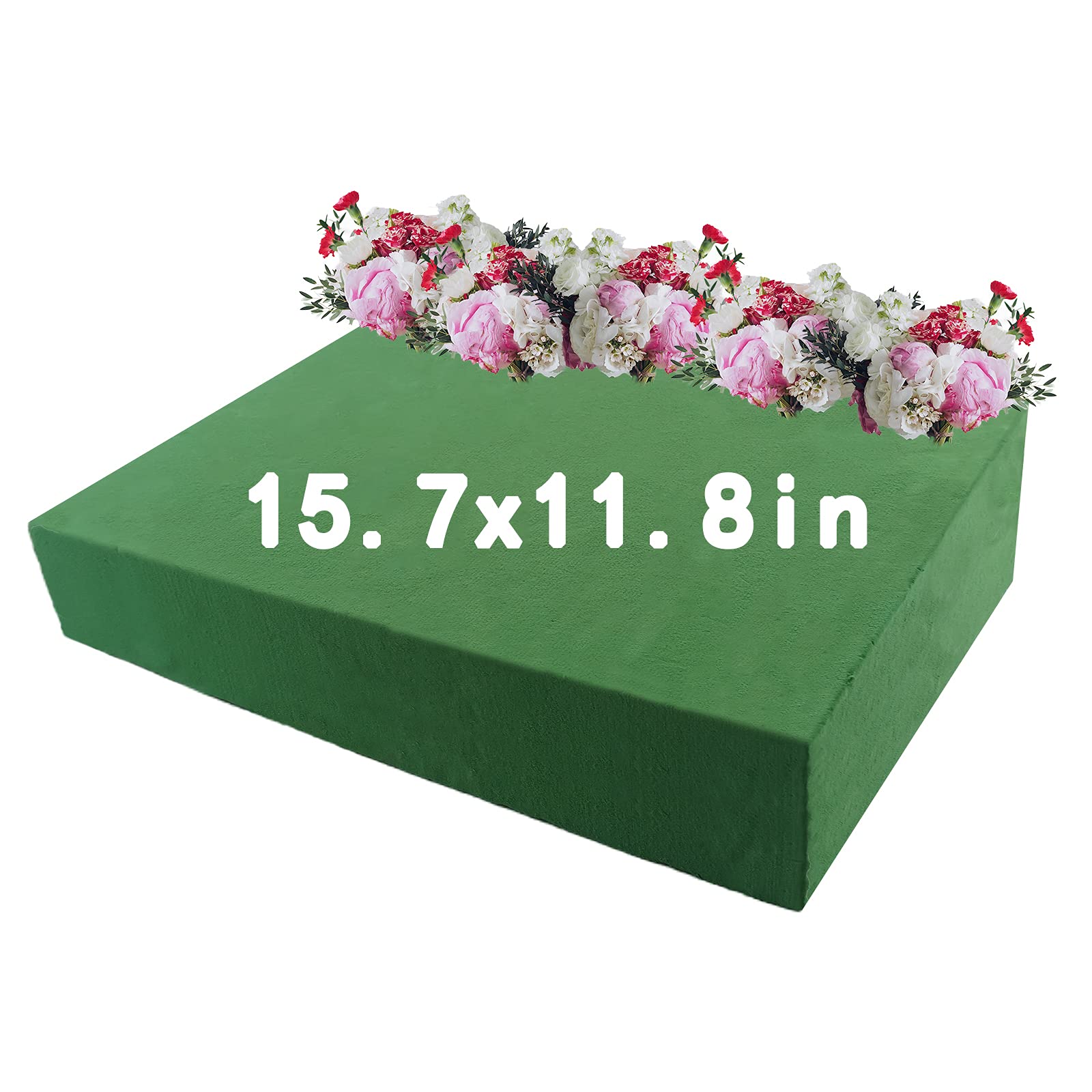 Prashent 9.2FT 14 Piece Floral Wet Foam Garland for Fresh Flowers, Floral Craft Wet Foam for Home Garden Wedding Decoration, Arch Door Tabletop Flower Arrangement DIY Material