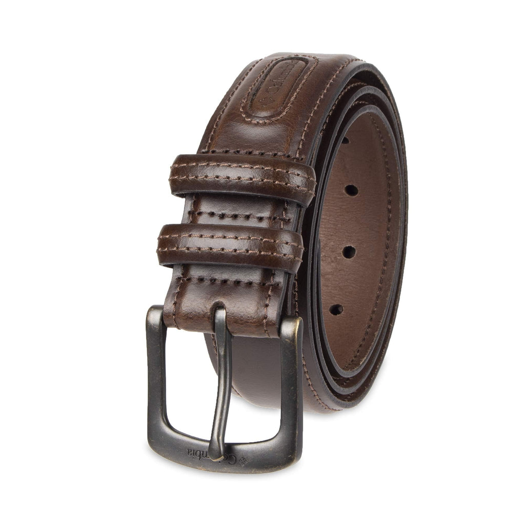 Columbia Men's Leather Casual Belt Tan & Brown Classic Style for Everyday Wear