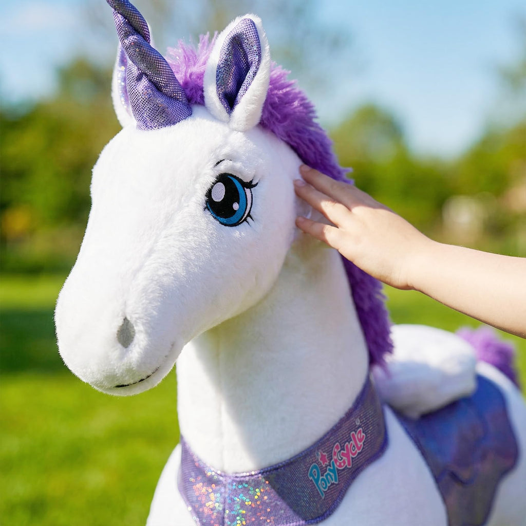 PonyCycle Ride on Toys Riding Black Horse Toys No Battery Required (with Brake/ 30" Height/Size 3) Pony Rider Walking Animals Rocking Horse Ride on Horse for Kids Riding Toys E338