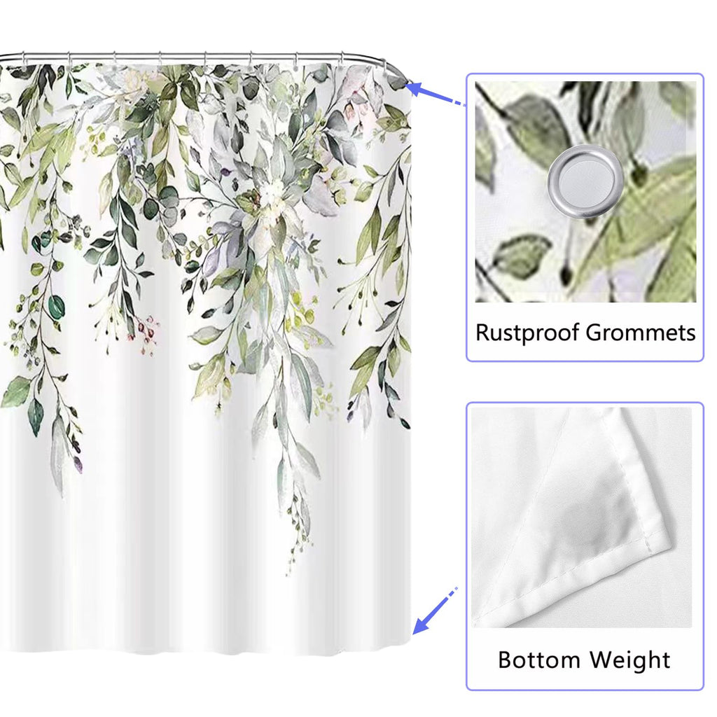 LLSCL Fabric Shower Curtain Liner with Magnets, Waterproof Hotel Quality, 72 x 72 Machine Washable
