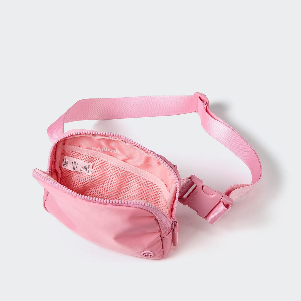 Pander Two Way Zipper Fanny Pack Nylon Everywhere Belt Bag for Women, Water Repellent Waist Packs, Crossbody Bags with Adjustable Strap (Black).