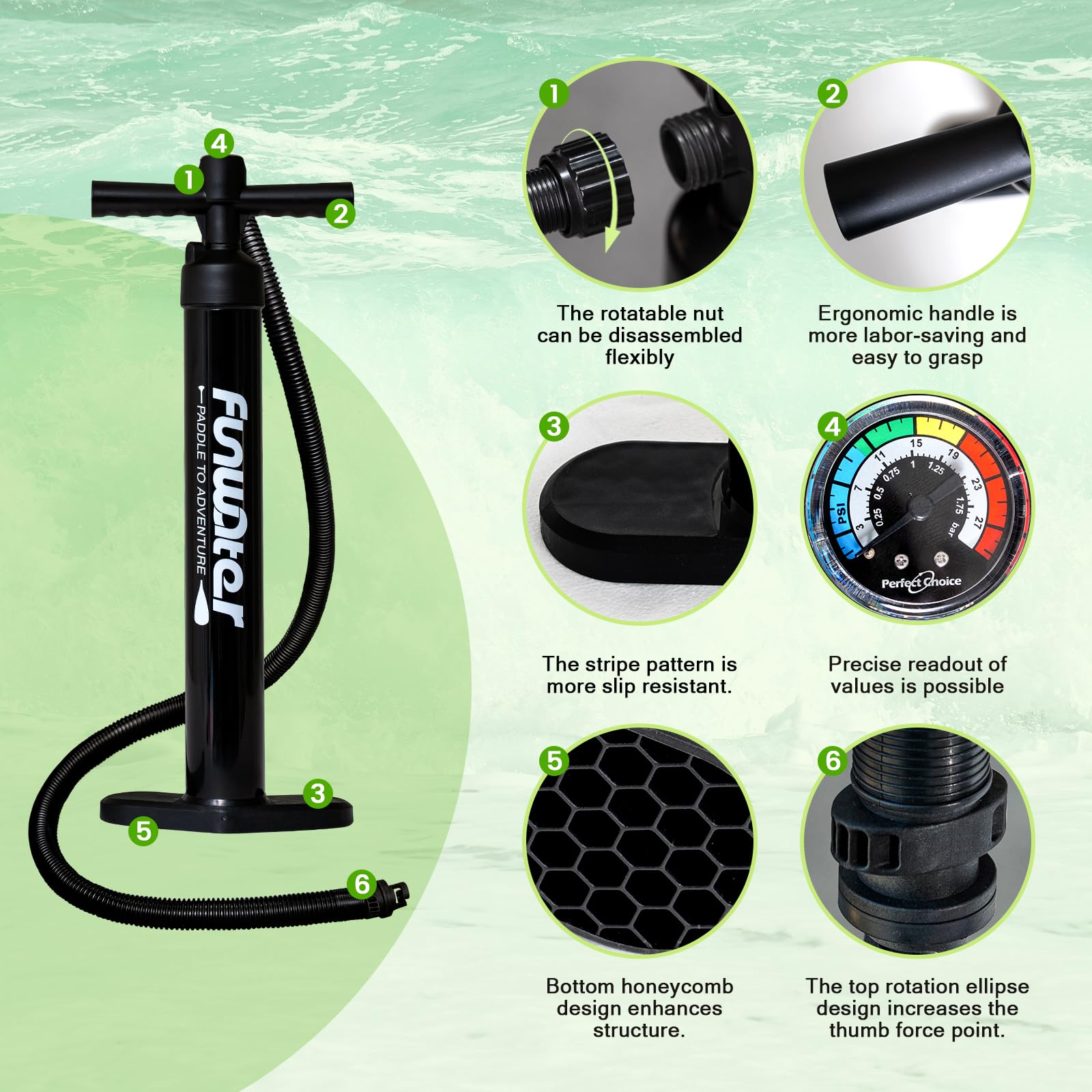 FunWater Inflatable Ultra-Light Stand Up Paddle Board for All Skill Levels with Premium SUP Paddleboard Accessories,Non-Slip Comfort Deck for Youth & Adults