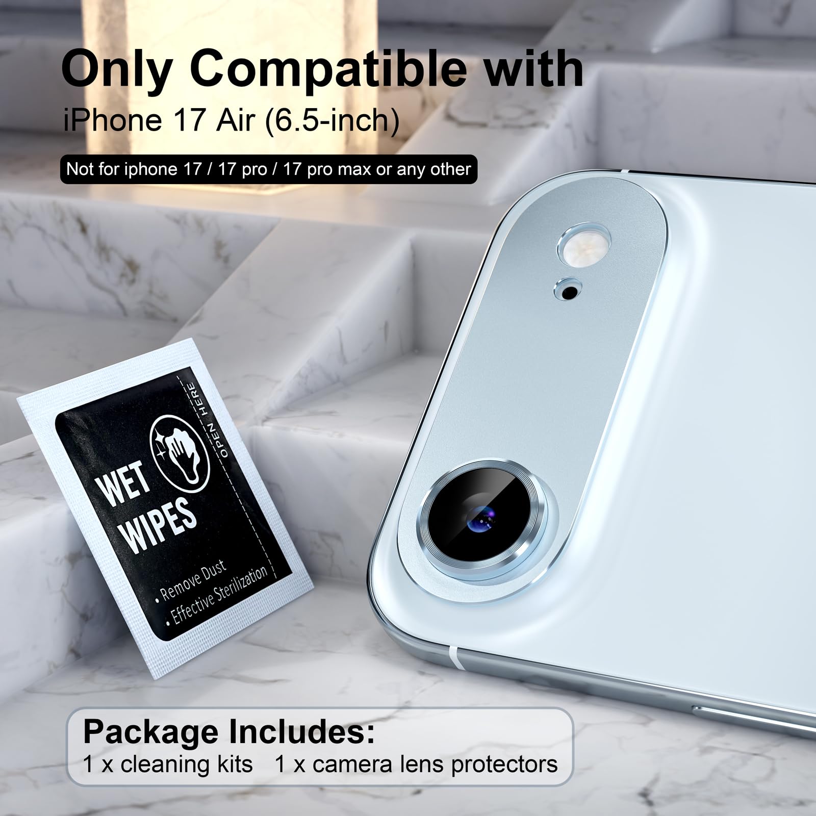 Choiche Compatible for iPhone 16 Pro/iPhone 16 Pro Max Camera Lens Protector, Bling Camera Cover with 9H Tempered Glass Lens Screen Protector Metal Ring Decoration Accessories(Black)