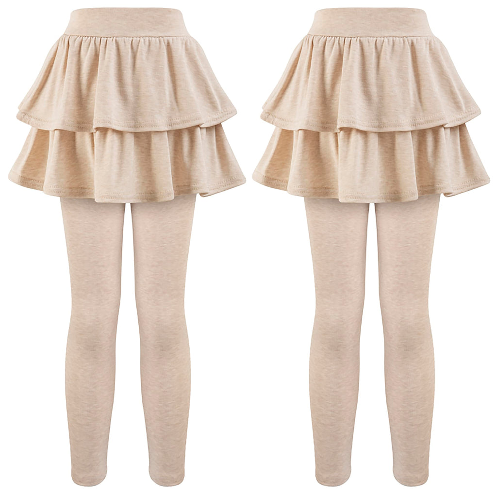 Girls School Uniform Pants Leggings with Skirts Stretch Warm Jegging 4-12 Years