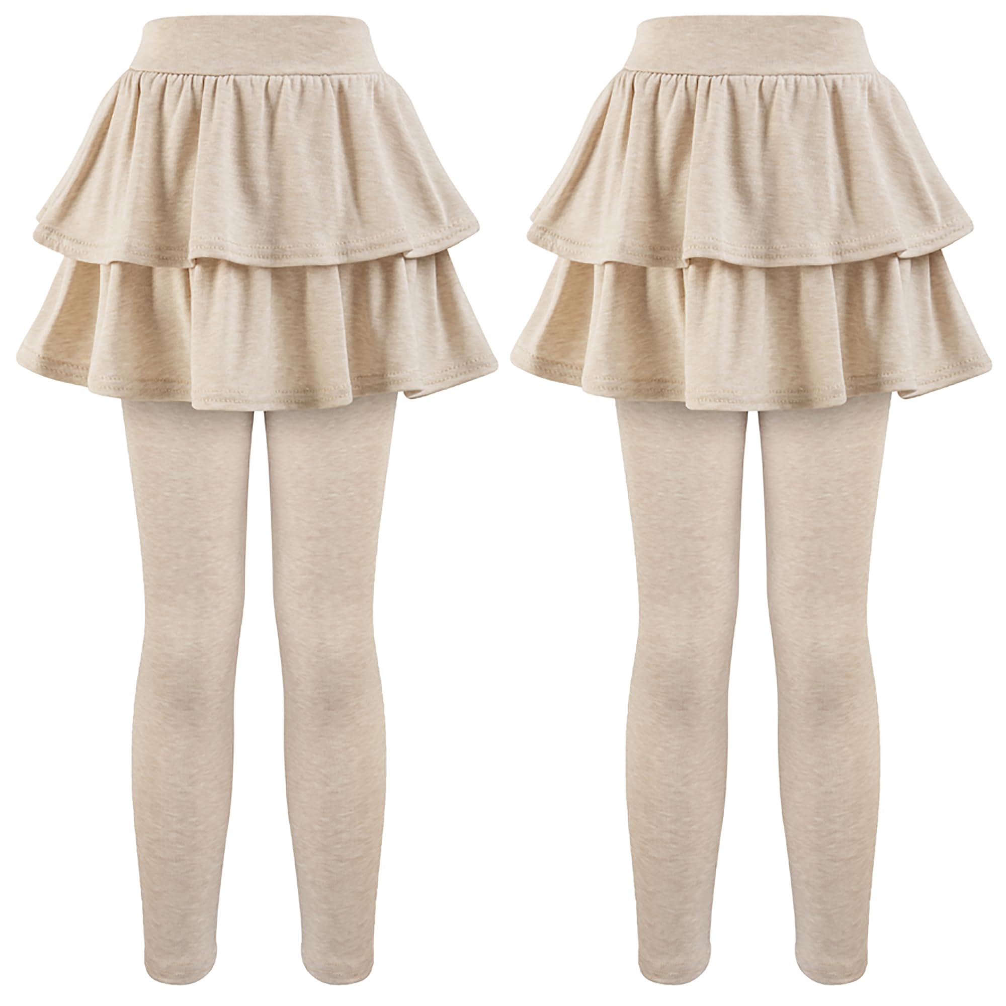 Girls School Uniform Pants Leggings with Skirts Stretch Warm Jegging 4-12 Years