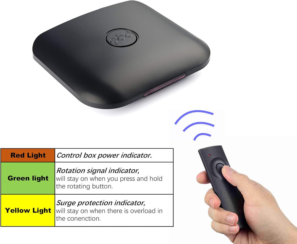PIBIDI Digital HD TV Antenna, Amplified Attic/Outdoor Antenna, 360 Degree Rotation Wireless Remote, 4K 1080P VHF UHF, Mounting Pole Included, 200 Miles Range
