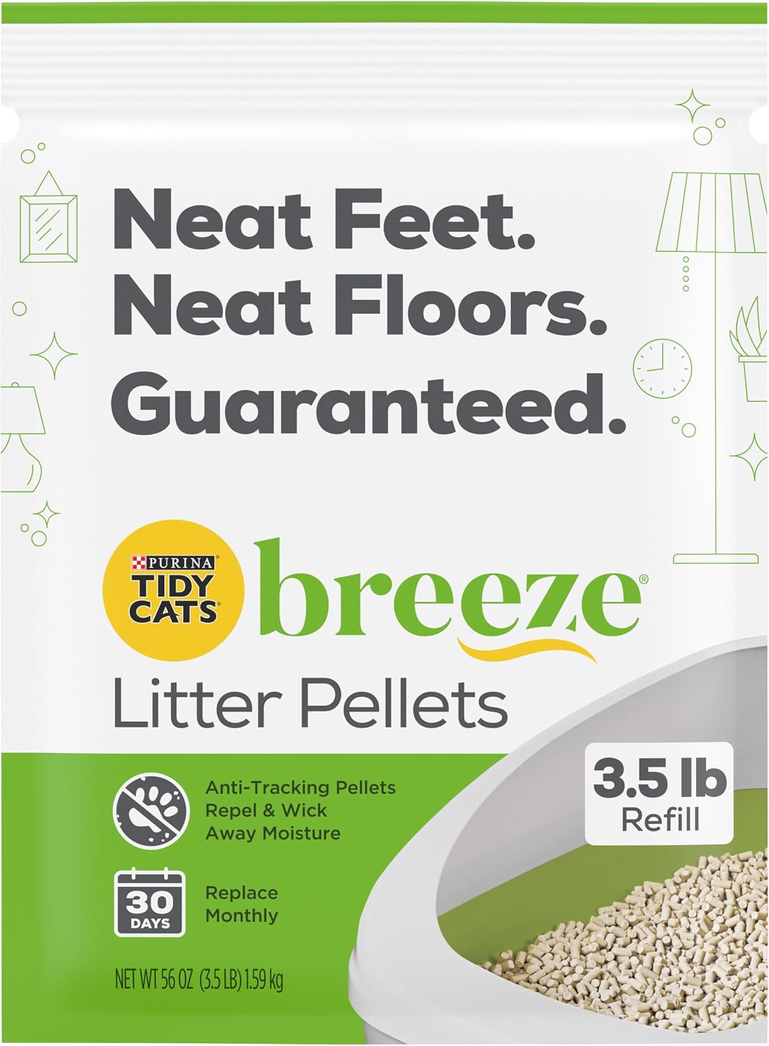 Tidy Cats Breeze Cat Breeze Litter Pellets, 3.5 LB (Pack of 4)