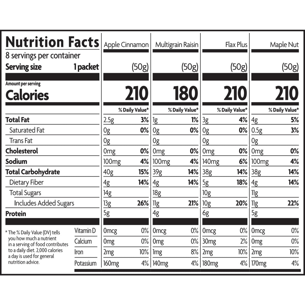 Natures Path, Oatmeal Pouches Apple Cinnamon Organic 8 Pack, 14 Ounce