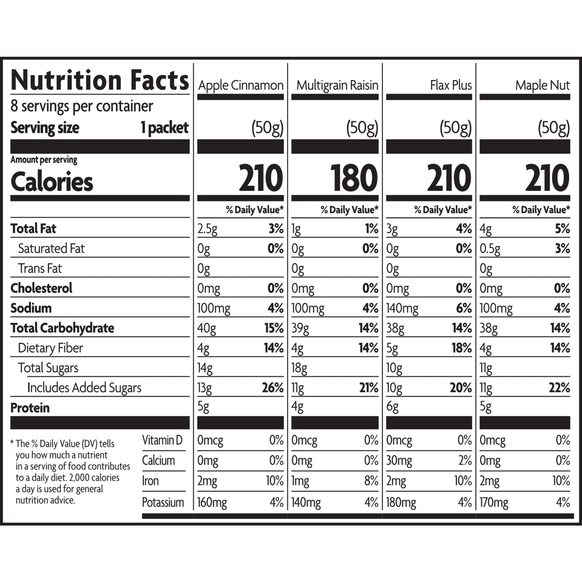 Natures Path, Oatmeal Pouches Apple Cinnamon Organic 8 Pack, 14 Ounce