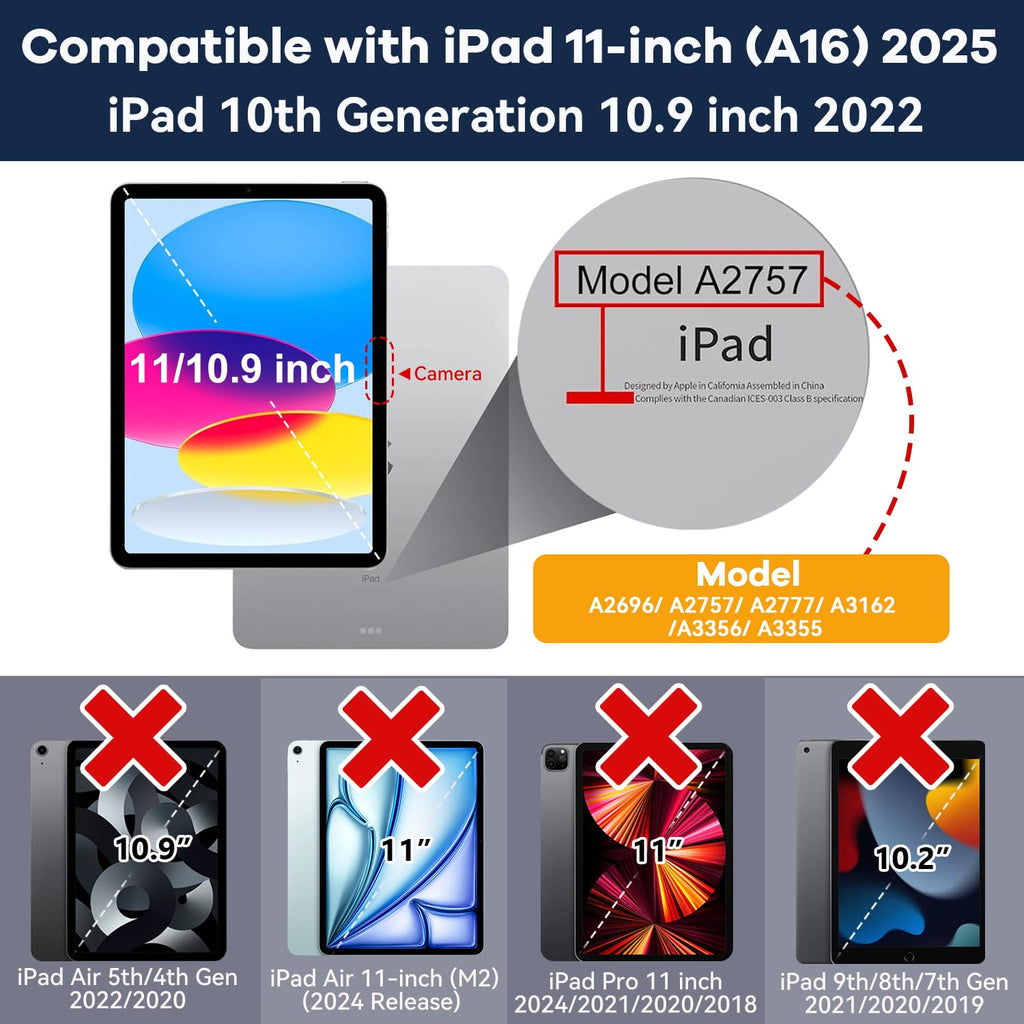 OKP Case for iPad 9th/ 8th/ 7th Generation (2021/2020/2019), Heavy Duty 10.2 inch iPad Shockproof Rugged Protective Cover with Built-in Stand, Hard iPad 9 8 7 Gen Cases for Kids Girls Boys, Black
