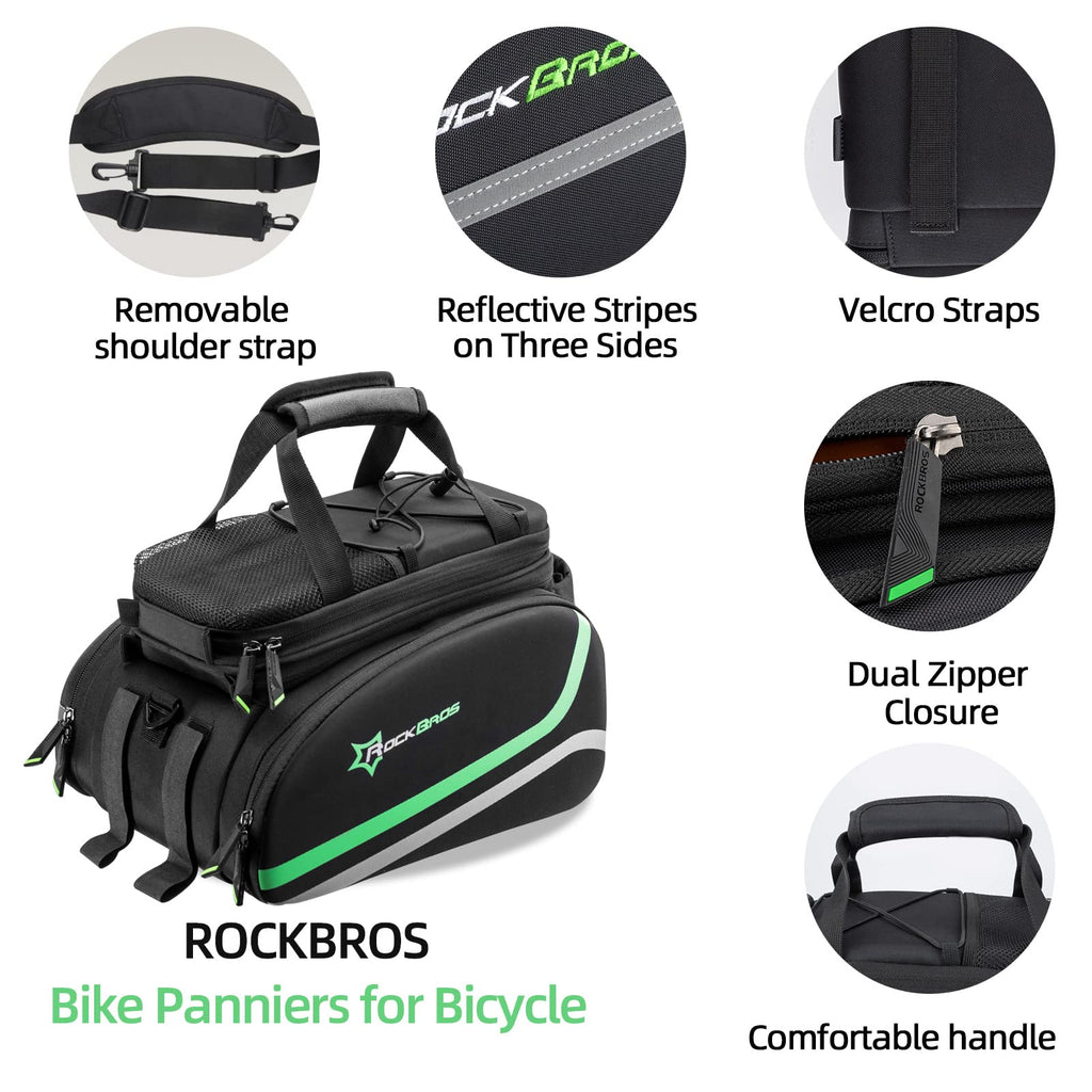 ROCKBROS Bike Trunk Bag 17L-45L Bike Rear Rack Bag Waterproof