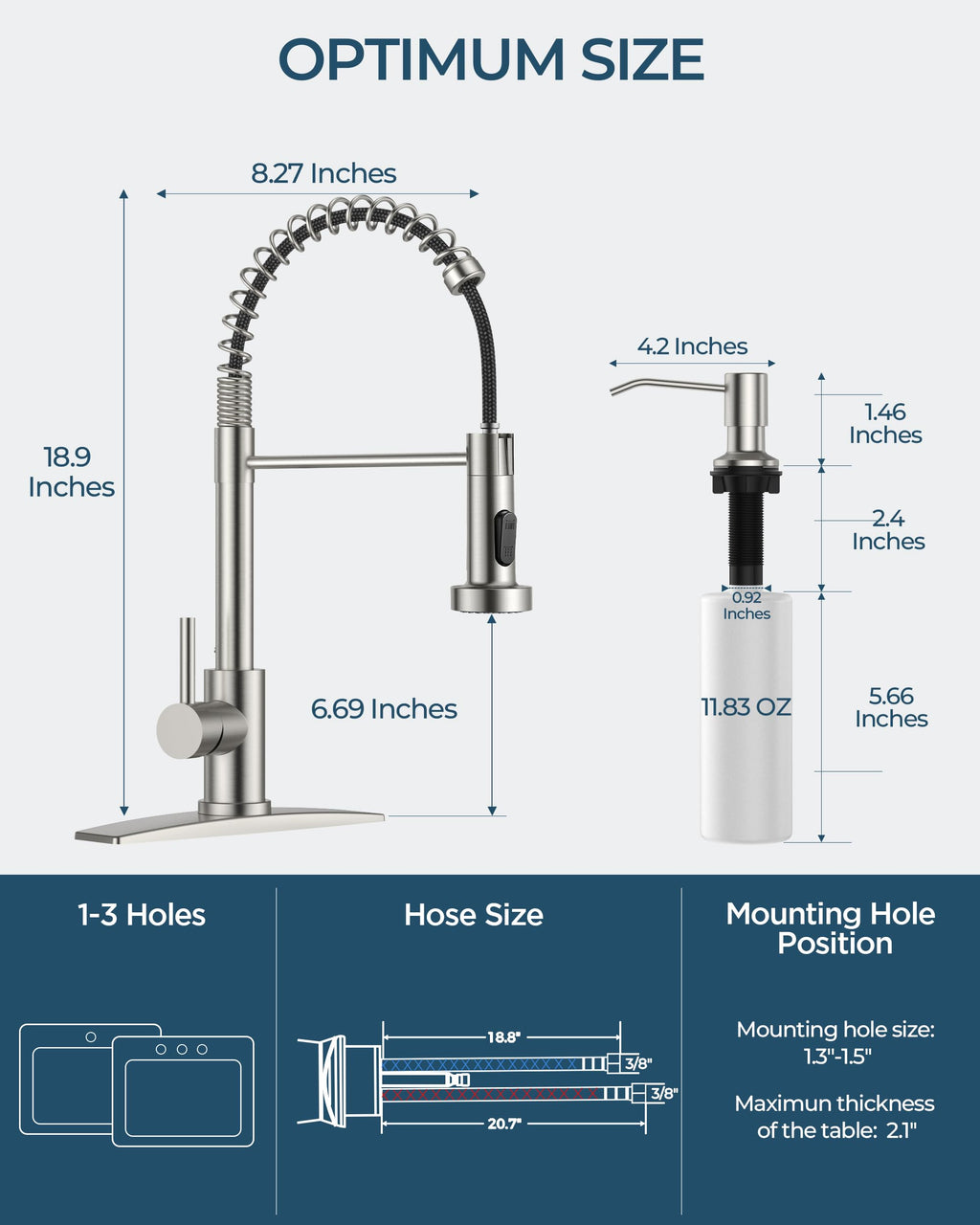 FORIOUS Kitchen Faucet with Soap Dispenser, Gold Stainless Steel Single Handle Modern Spring Commercial Sink Faucet with Pull Down Sprayer for Laundry & Utility Room RV Camp Bar Farmhouse