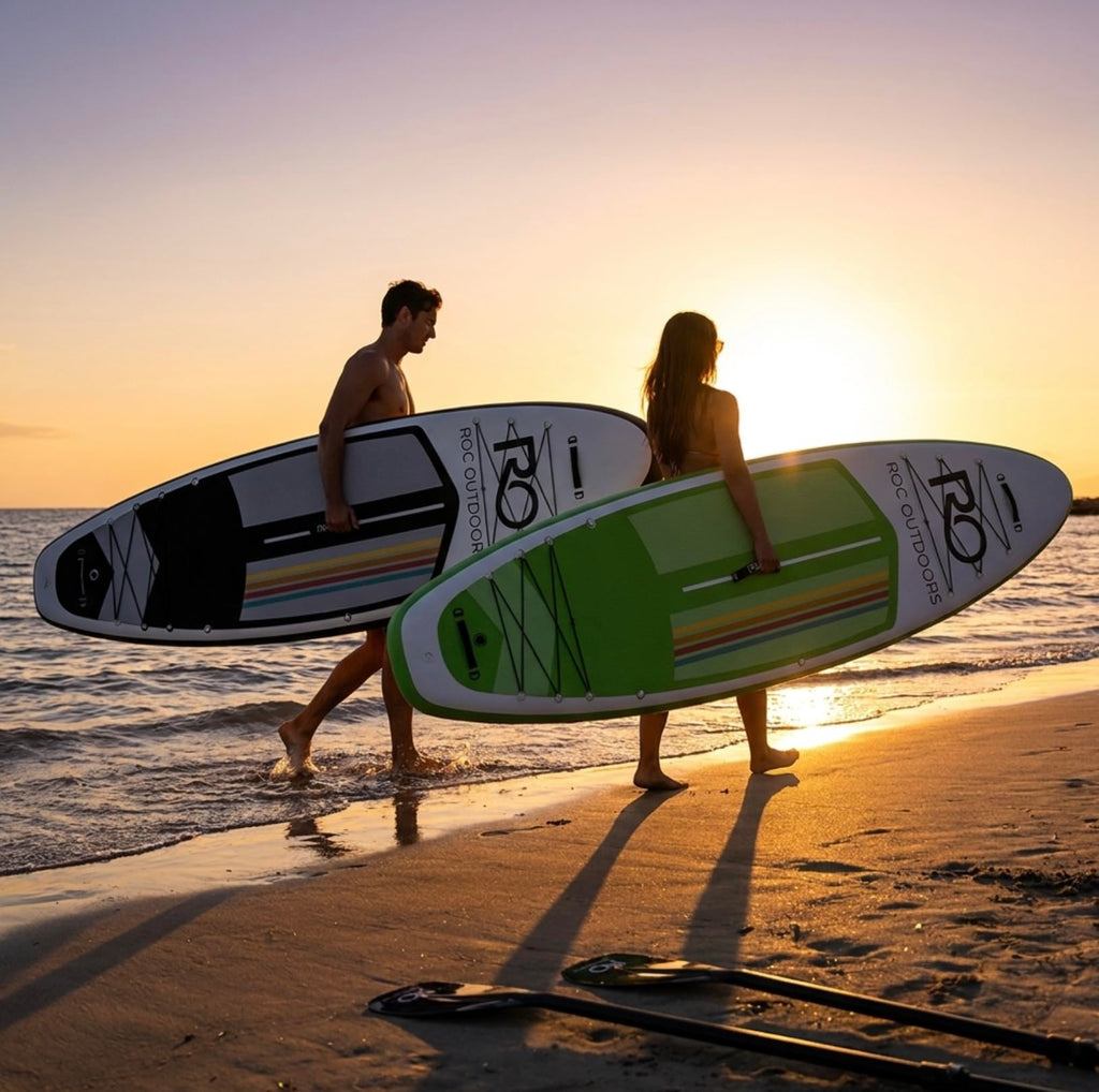 Roc Inflatable Stand Up Paddle Board 10' 6" with Premium SUP Paddle Board Accessories, Wide Stable Design, Non-Slip Comfort Deck for Youth & Adults