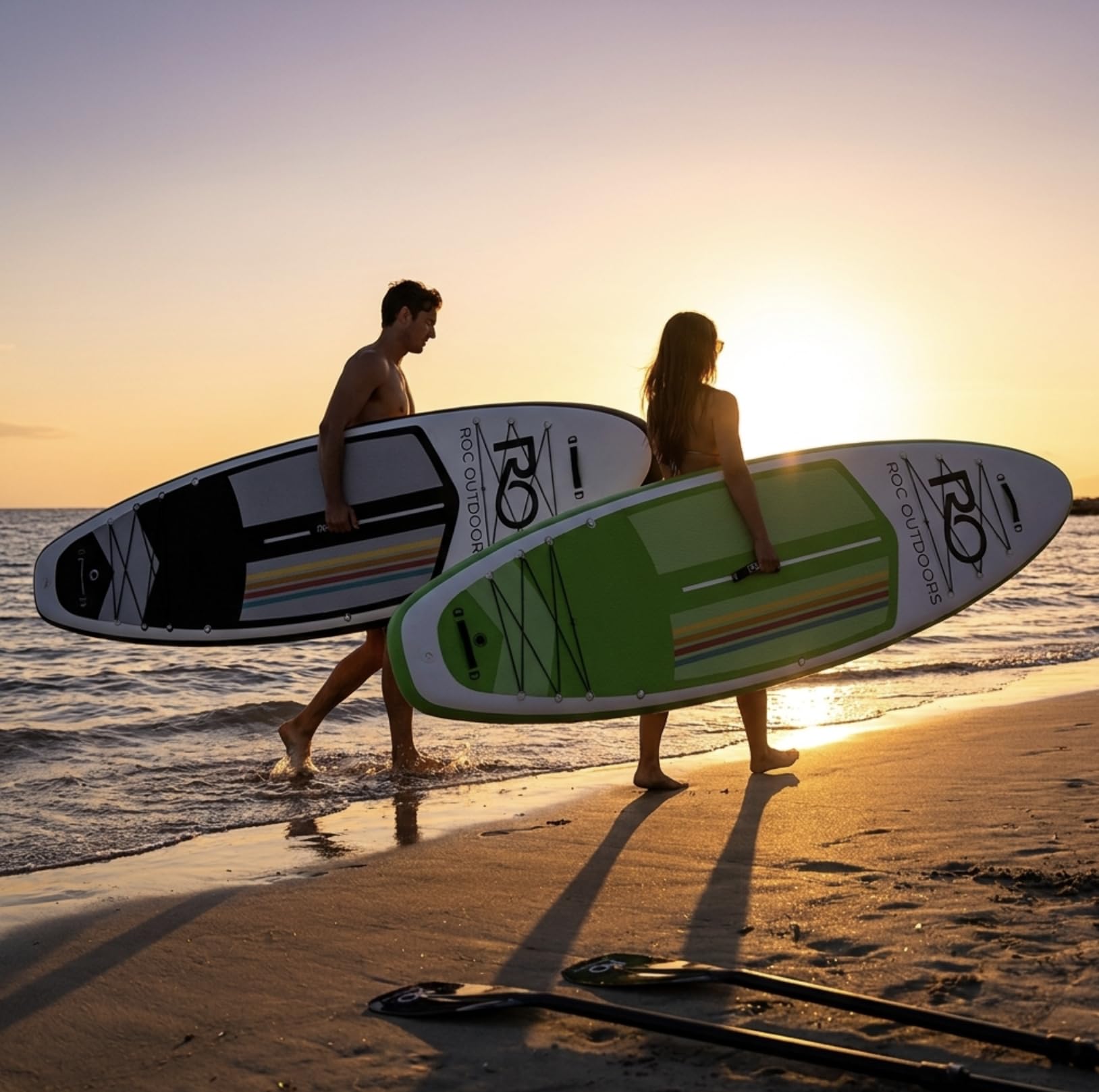 Roc Inflatable Stand Up Paddle Board 10' 6" with Premium SUP Paddle Board Accessories, Wide Stable Design, Non-Slip Comfort Deck for Youth & Adults