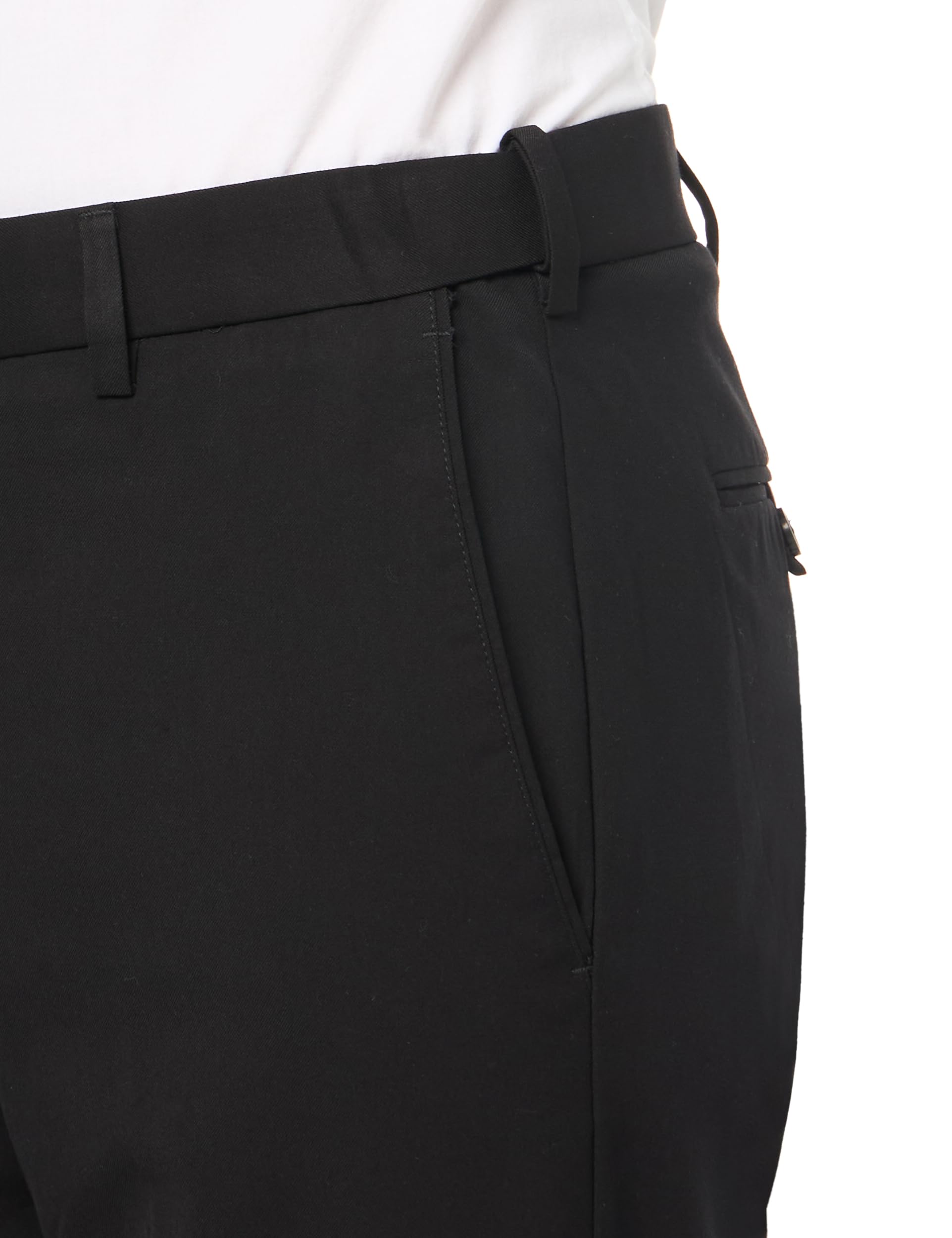 Savane Men's Performance Solid Non-iron Dress Pants With Expandable Waistband, 29"/30"/32" Inseams, Stretch Gabardine Fabric