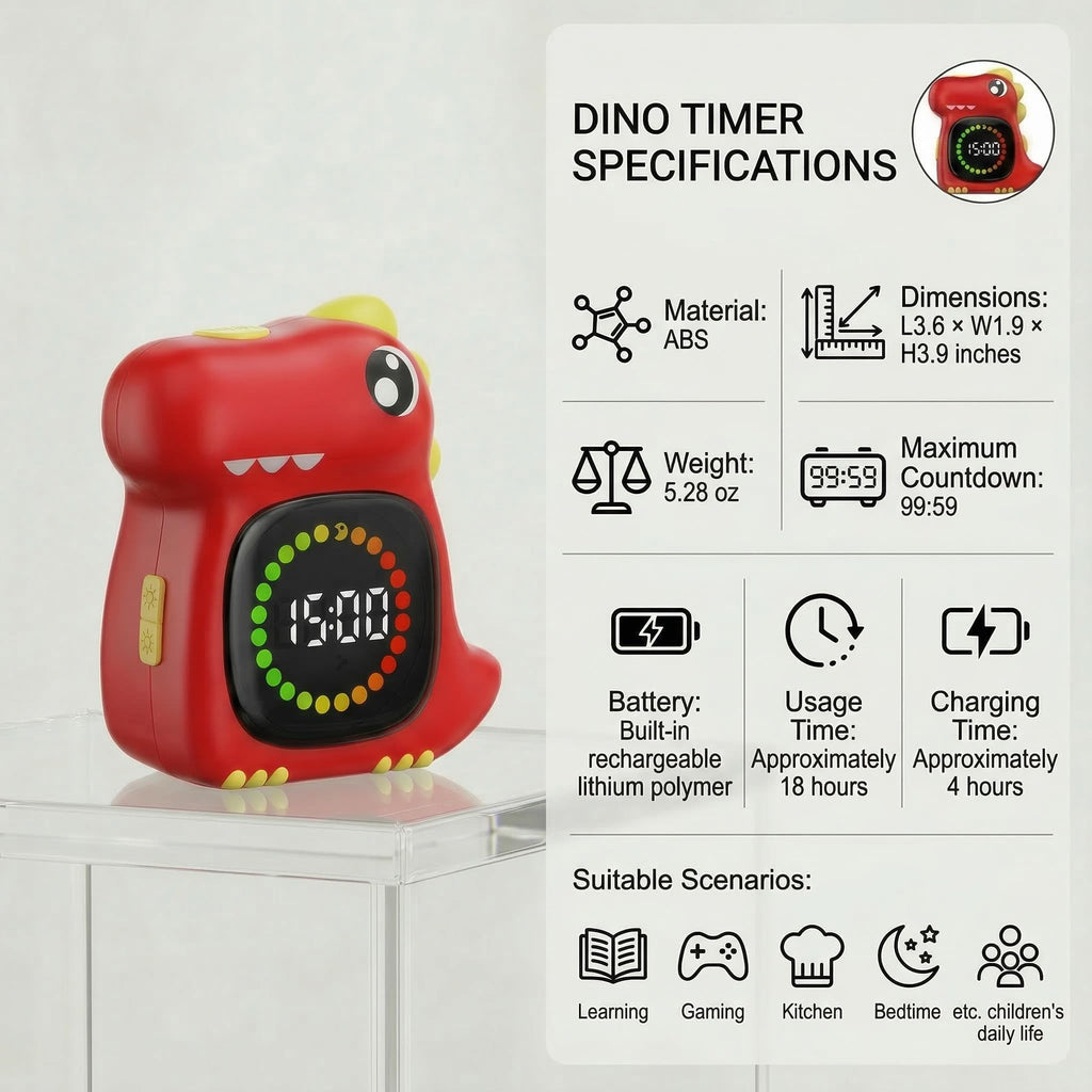 Visual Timer for Kids 99 Minute Digital Cute Kids Visual Timer Classroom Timer for Home School Study Teaching Time Management Countdown Timer