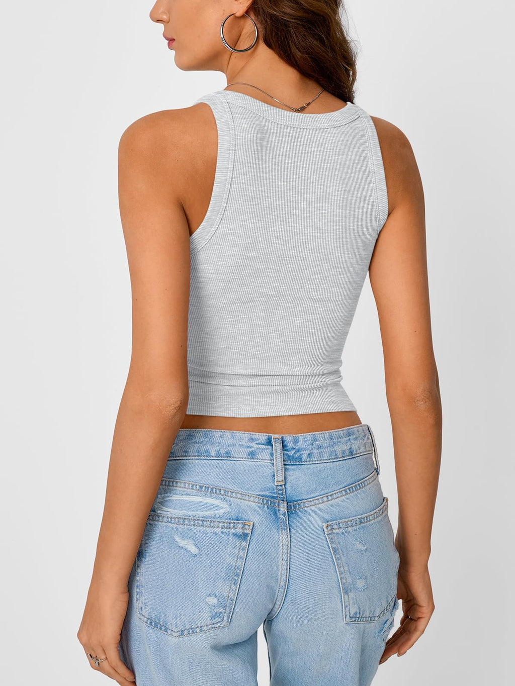 Trendy Queen Women's Tank Tops Crop Camisole Summer Fashion Sleeveless Ribbed Workout Basic Going Out Gym Spring Clothes 2026