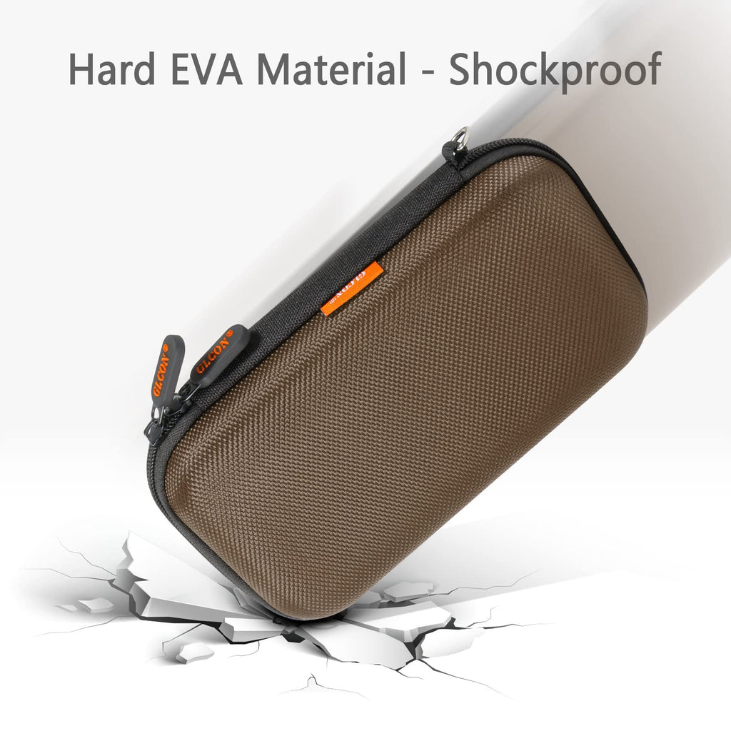 External Hard Drive Case - GLCON Shockproof EVA Carrying Case for WD My Passport Element Seagate Expansion Backup Toshiba 1TB 2TB 4TB - High Protection Portable Travel Electronic Power Bank Bag