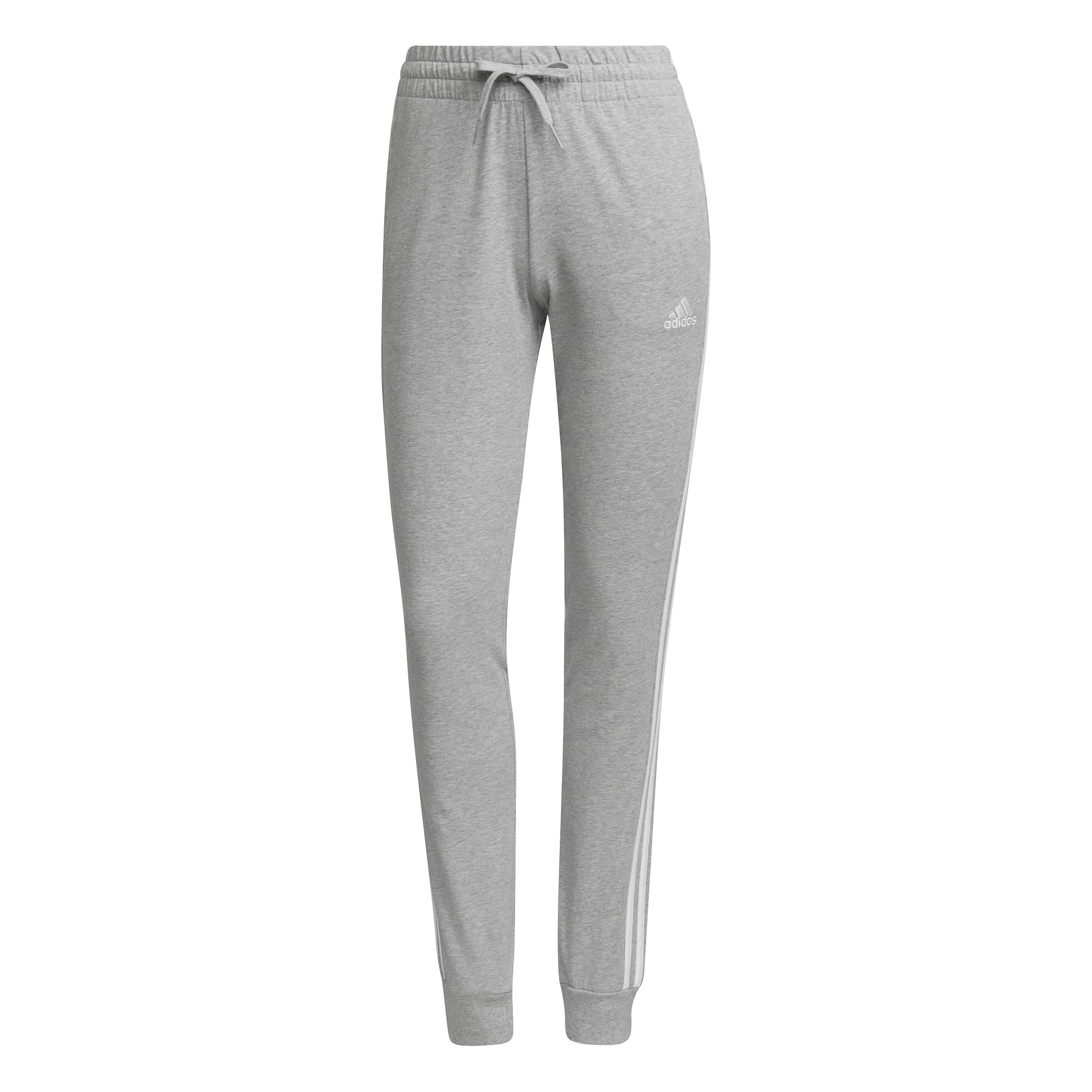 adidas Womens 3-Stripes Drawstring Sweatpants Training Casual - Black