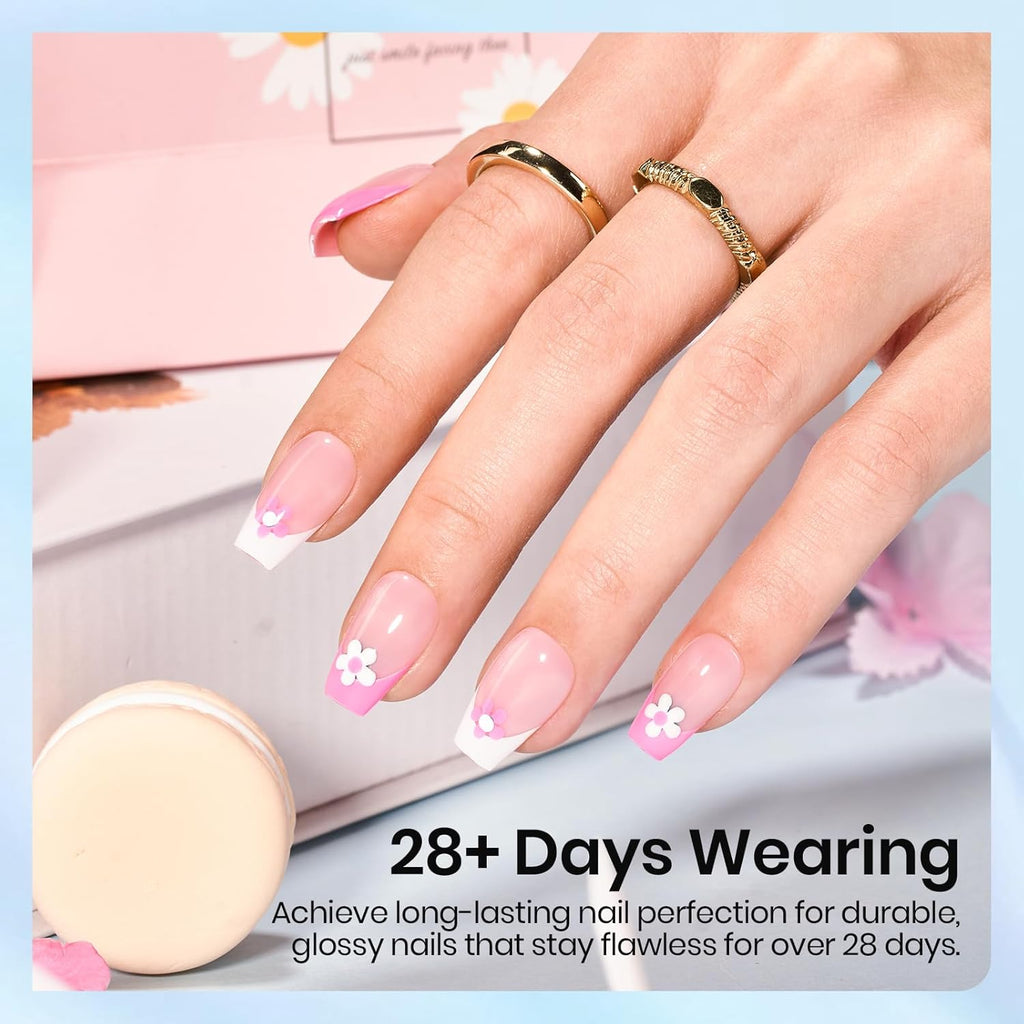 Beetles 2Pcs 15ml Gel Base and Top Coat Set - Upgrade No Wipe Extra Glossy Top Coat Finish for Gel Nail Polish, Soak Off UV/LED Lamp Needed, Essentials for Long-Lasting Manicure Kit