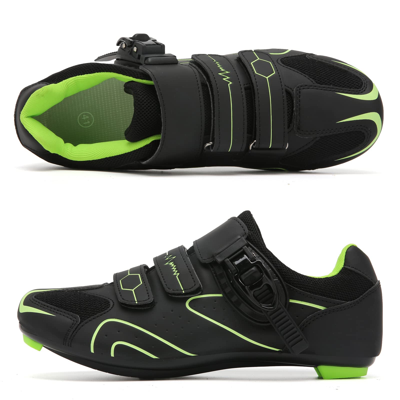 Mens Womens Cycling Shoes Compatible with Peloton Indoor Bicycle Pedals Clip in Road Bike Shoes Pre-Installed with Look Delta Cleats