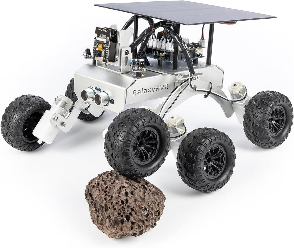SunFounder GalaxyRVR Mars Rover STEM Kit for Arduino, Compatible with Uno R3, Rocker-Bogie Suspension,Scratch,C,Camera, FPV, for Students, Educators, Engineers