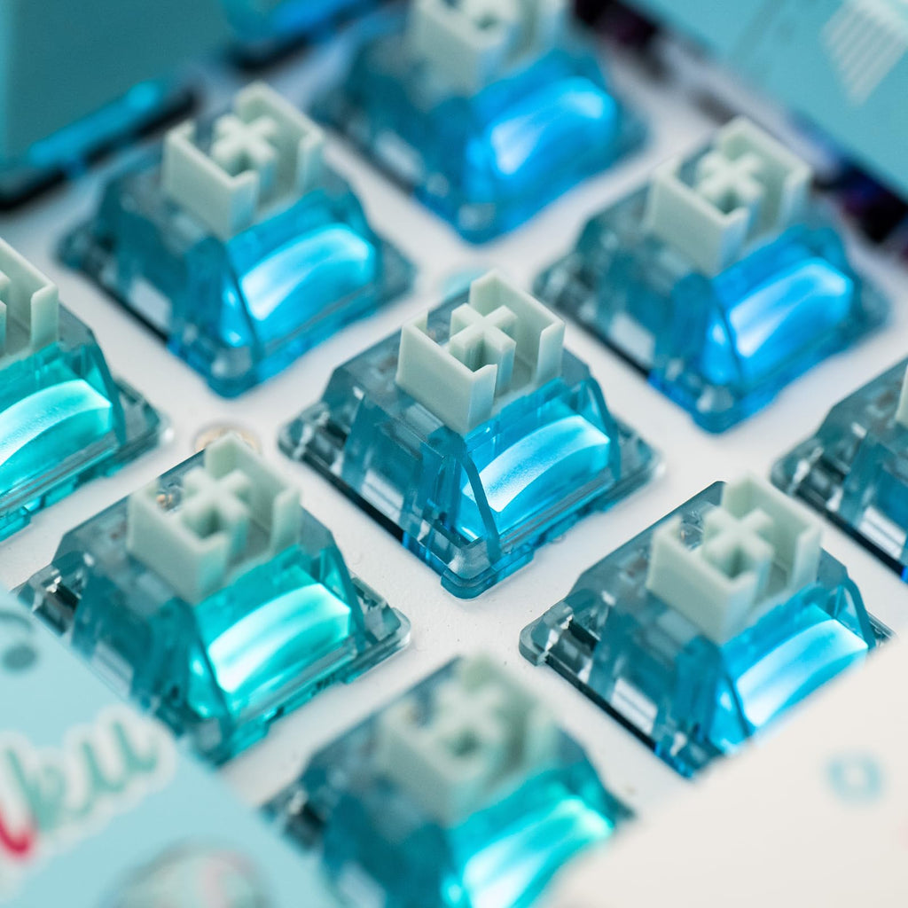 Akko V3 Creamy Blue Pro Keyboard Switch with Dustproof Stem for Mechanical Gaming Keyboard, 5-Pin 45gf Pre Lubed Tactile Key Switches (45pcs)