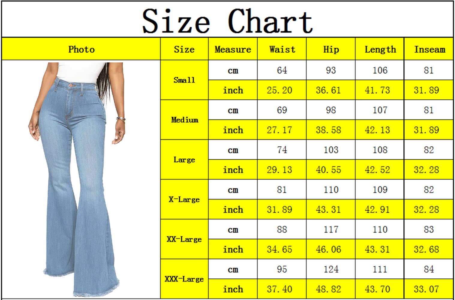 CutieLove Women's Ripped Jeans Bell Bottom Flare Jeans Mid Rise Destroyed Hem Denim Pants
