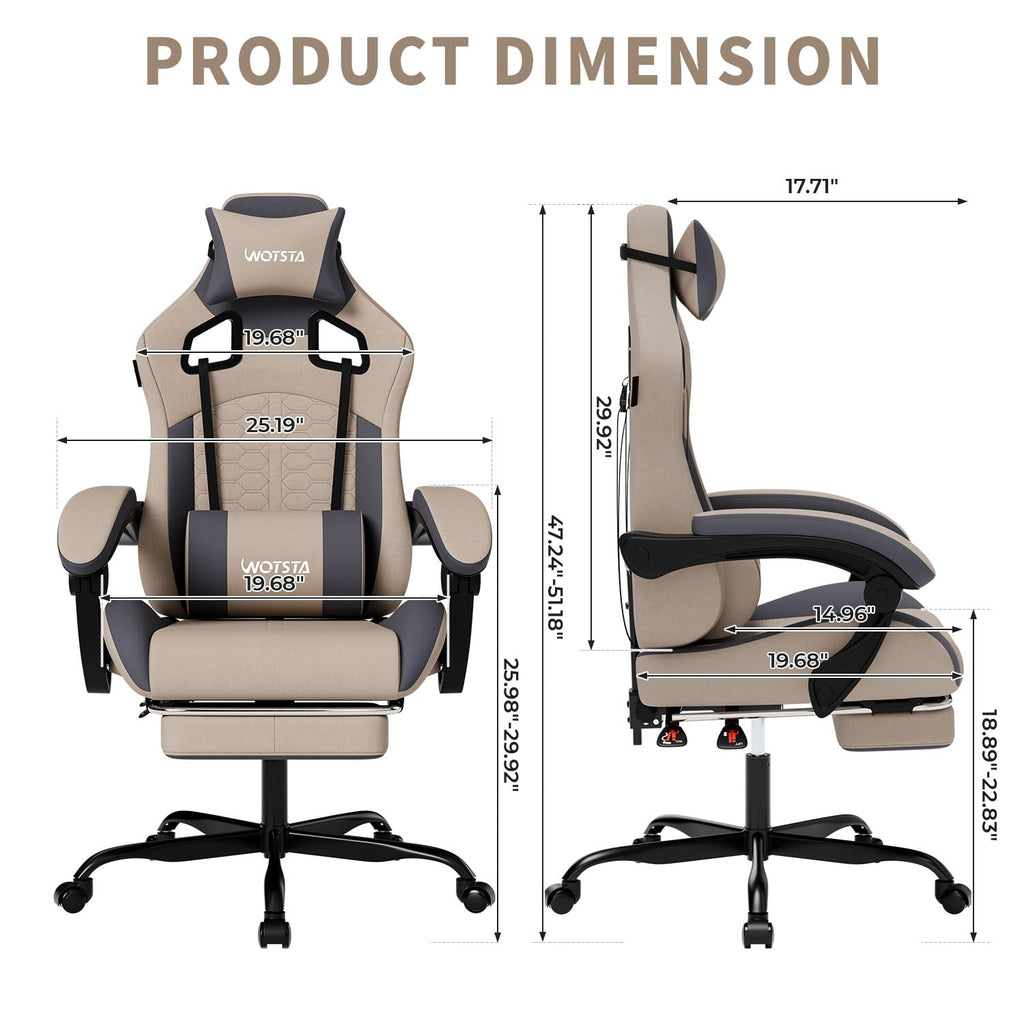 Gaming Chair with Footrest,High Back with Massage Reclining Computer Chair， Big and Tall Racing Gaming Chair Ergonomic Game Chair for Adults PVC Leather (Red)