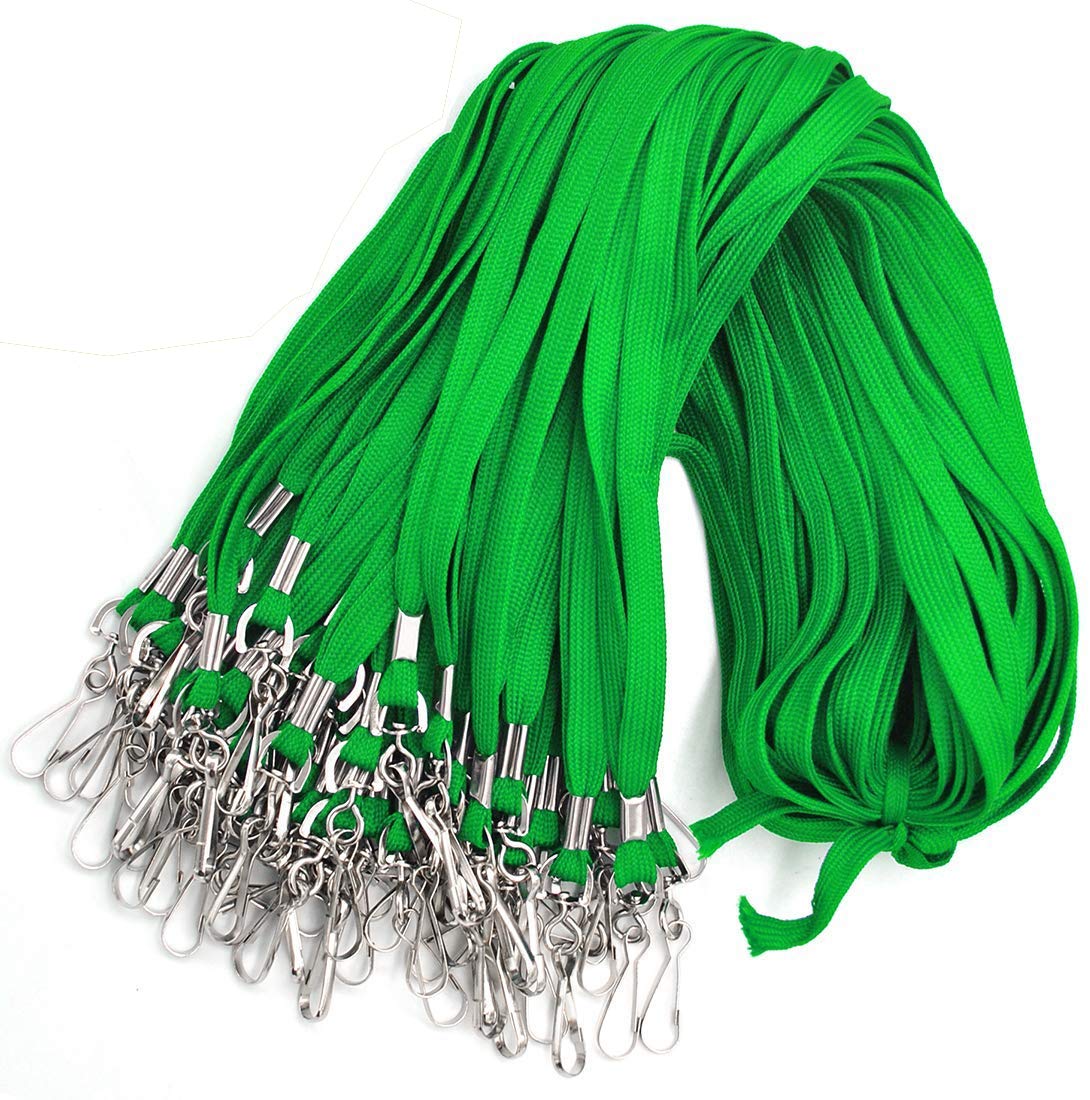 Bird Fiy Lanyard 100 Pack Bulk Badge Lanyards for ID Badges Neck Cruise Name Tag ID Holder