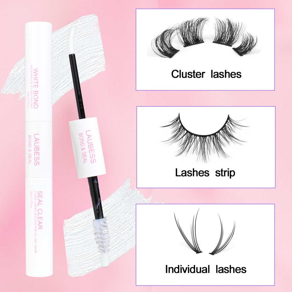 Lash Bond and Seal Mascara for Long Lasting Waterproof Eyelash Extensions - 5ml+5ml