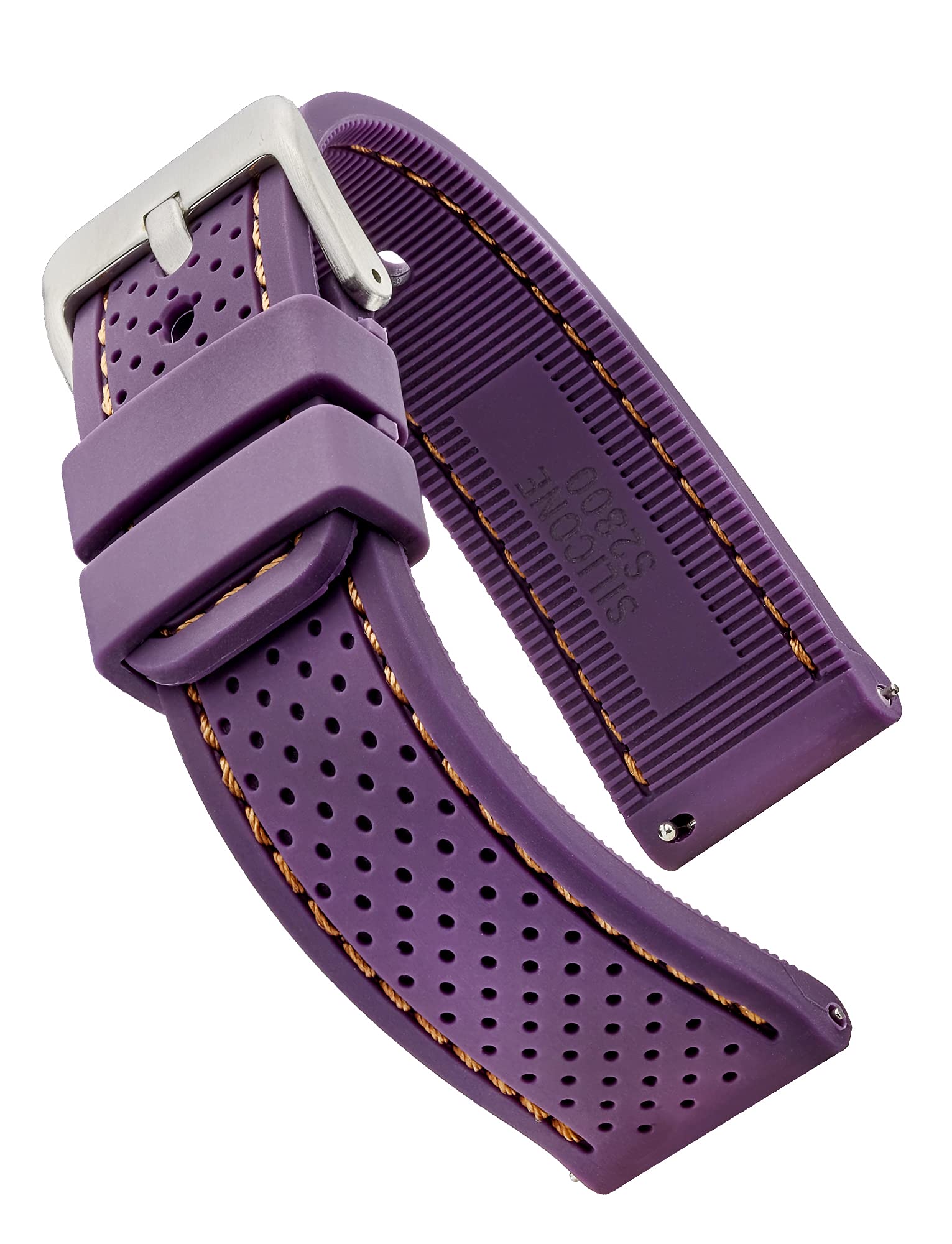 ALPINE Sporty Premium Soft Silicone Adjustable Watch Band - Replacement Rubber Watch Bands for Women & Men - Waterproof Quick Release Watch Straps - Compatible with Regular & Smart Watch Bands
