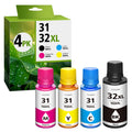 31 Ink 32XL Black Ink Bottle Set, Smart Tank 5101 7602 6001 5000 Refill Compatible with HP 31 32XL Ink Bottles Set for Smart Tank 651 5101 5000 7602 5103 6001 7301 7001 7302 5102 7002 7006 Printers