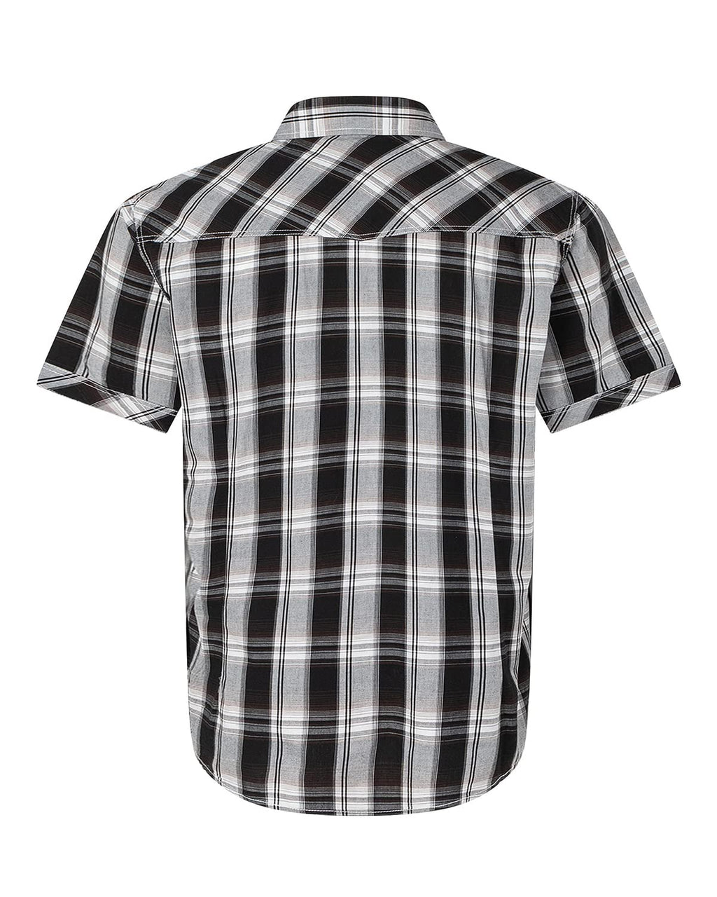 Men's Western Snap Casual Shirt Two Pocket Short Sleeve Shirt