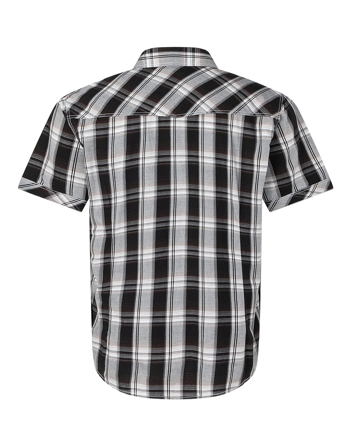 Men's Western Snap Casual Shirt Two Pocket Short Sleeve Shirt