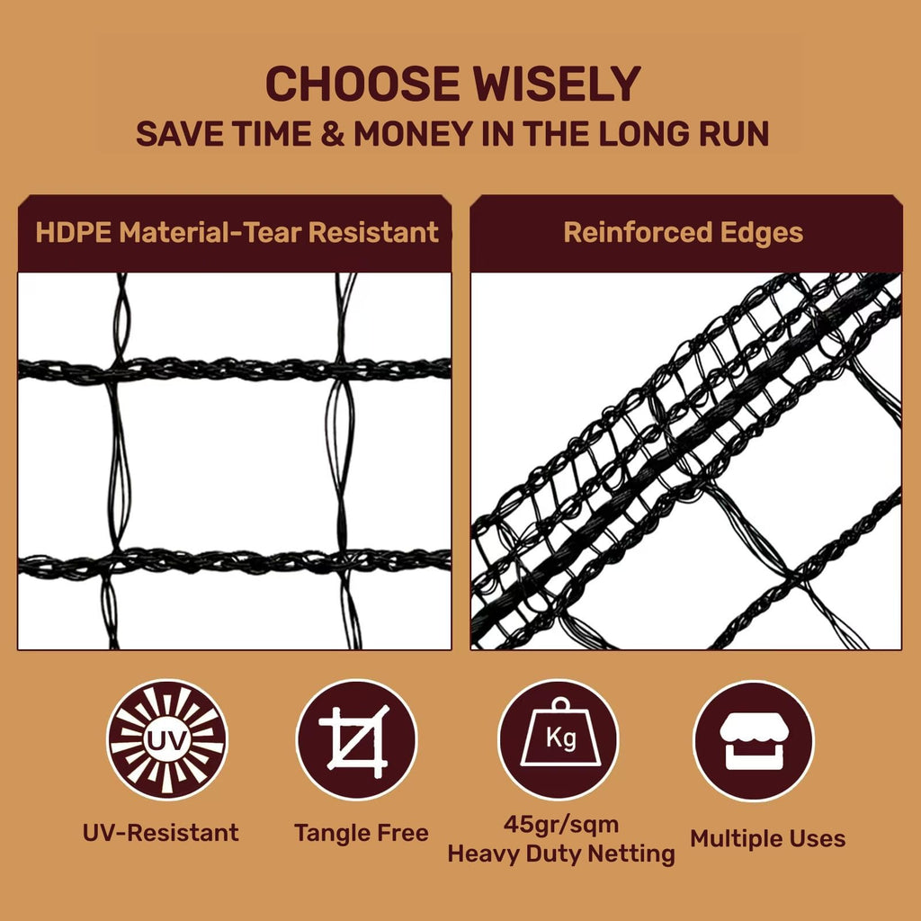 Plastic Mesh Fence Deer Fencing 4x25ft,Reinforced Edges,55gsm Heavy Duty Temporary Fence,Ideal for Garden Netting,Animal Barrier,Safety Netting, Fruit Plant Protection, Black