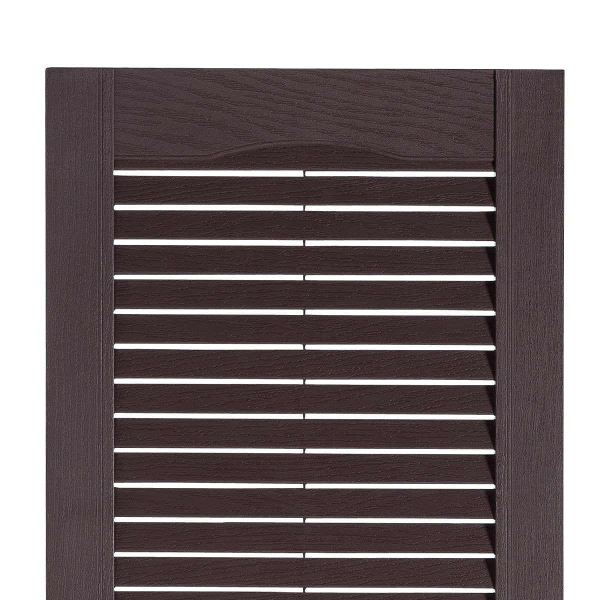 Exterior Solutions Standard Louver Exterior Vinyl Window Shutters, Black (Pair), 15 Inch x 35 Inch