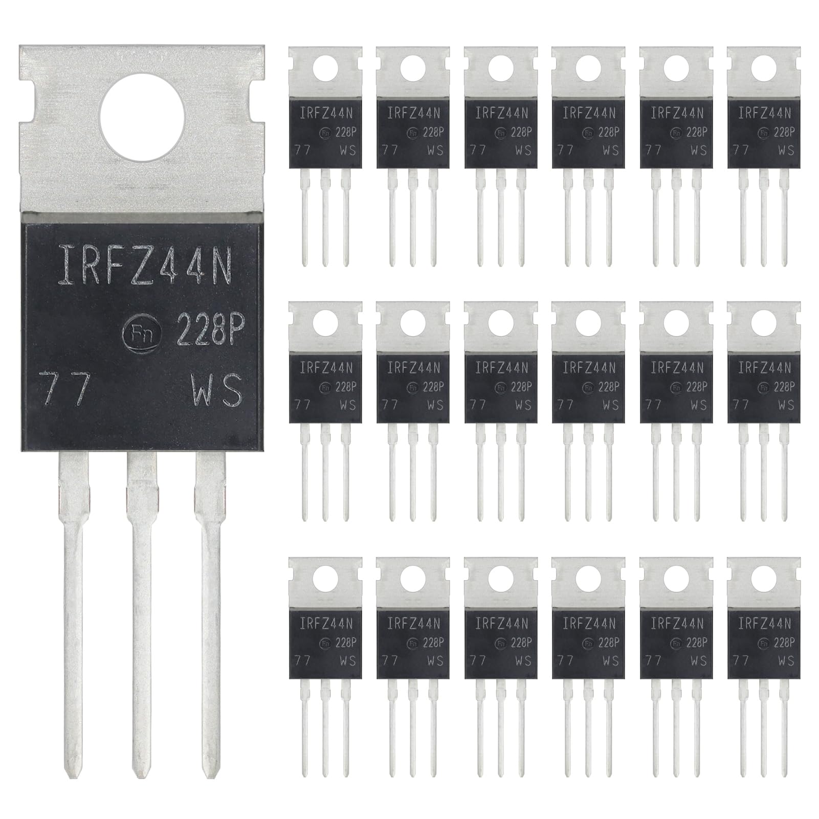 2N2222 2N2222A Amplifier Transistors NPN Silicon Transistor TO-92 60V 800mA (Pack of 200pcs)