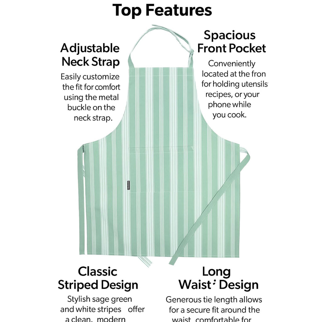 AMOUR INFINI Cotton Aprons for Women with Pocket, Adjustable Strap & Waist Ties - Washable Aprons for Baking, Cooking, Gardening (27.5 x 33 Inches - Blooming Floral)