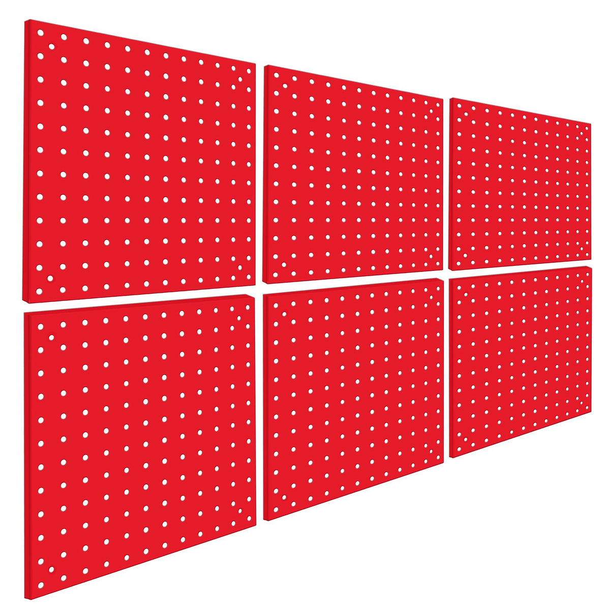 Peg Board,Steel Organization Panels, Ideal for Garage Tool Storage, Office Organization, Craft Room, Kitchen,Pack of 4 (Black, 4-12X12)