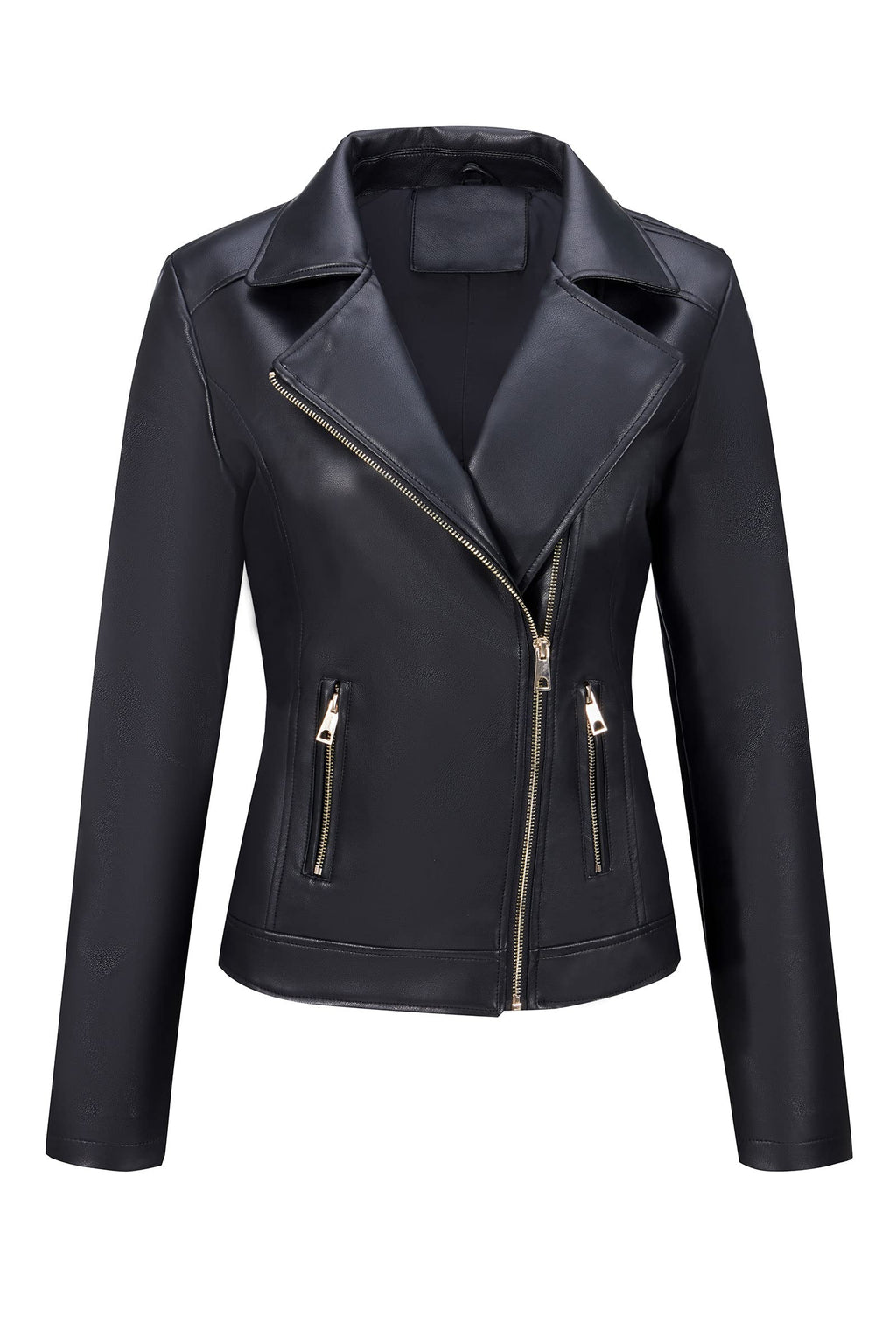 Bellivera Women's Faux Leather Casual Jacket 2026 Spring Trendy Motorcycle Outfits Lightweight Classic Coat