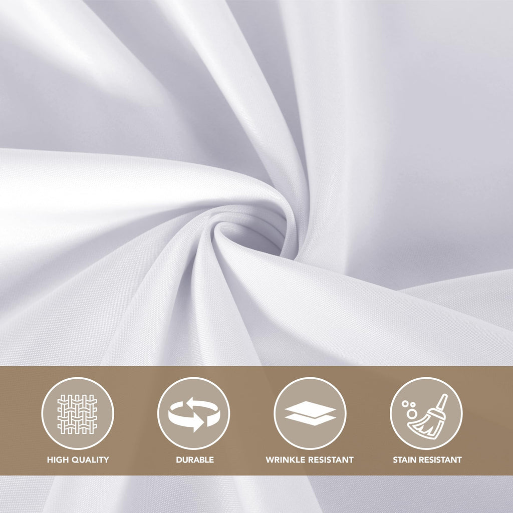 sancua Rectangle Tablecloths for 4ft Tables, 6 Pack - 60x84 Inch - Beige Washable Fabric Cloth Table Cloth for Wedding, Party, Birthday, Banquet, Reusable Polyester Table Covers