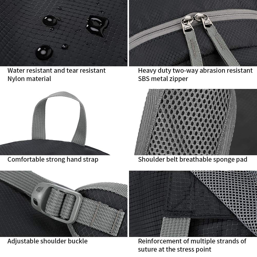 FENGDONG 35L Lightweight Foldable Waterproof Packable Travel Small Hiking Backpack Daypack for men women