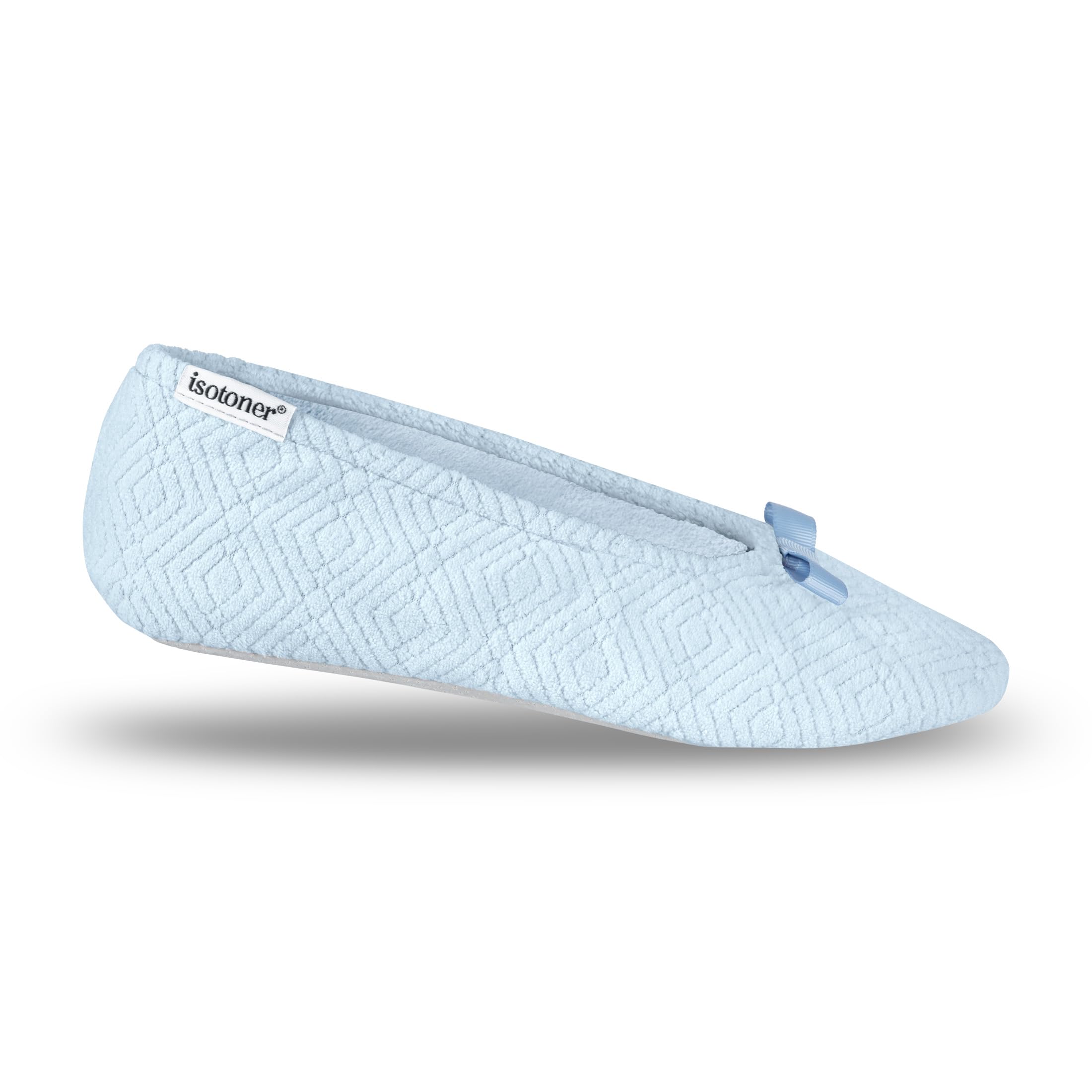 isotoner Women's Diamond Microterry Ballerina Slippers