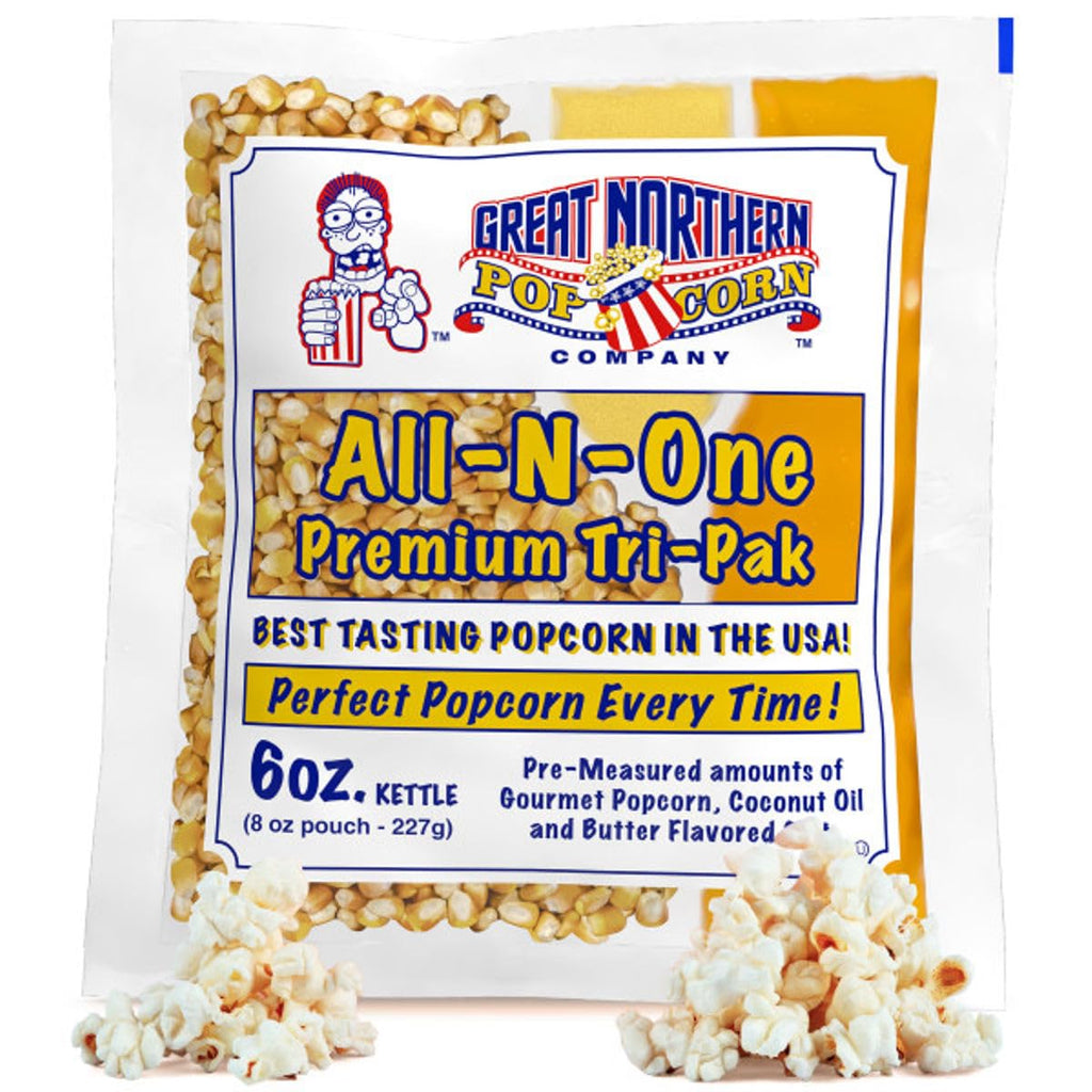 2.5oz Popcorn Packs - Pre-Measured, Movie Theater Style, All-in-One Kernel, Salt, Oil Packets for Popcorn Machines by Great Northern Popcorn (40 Case)