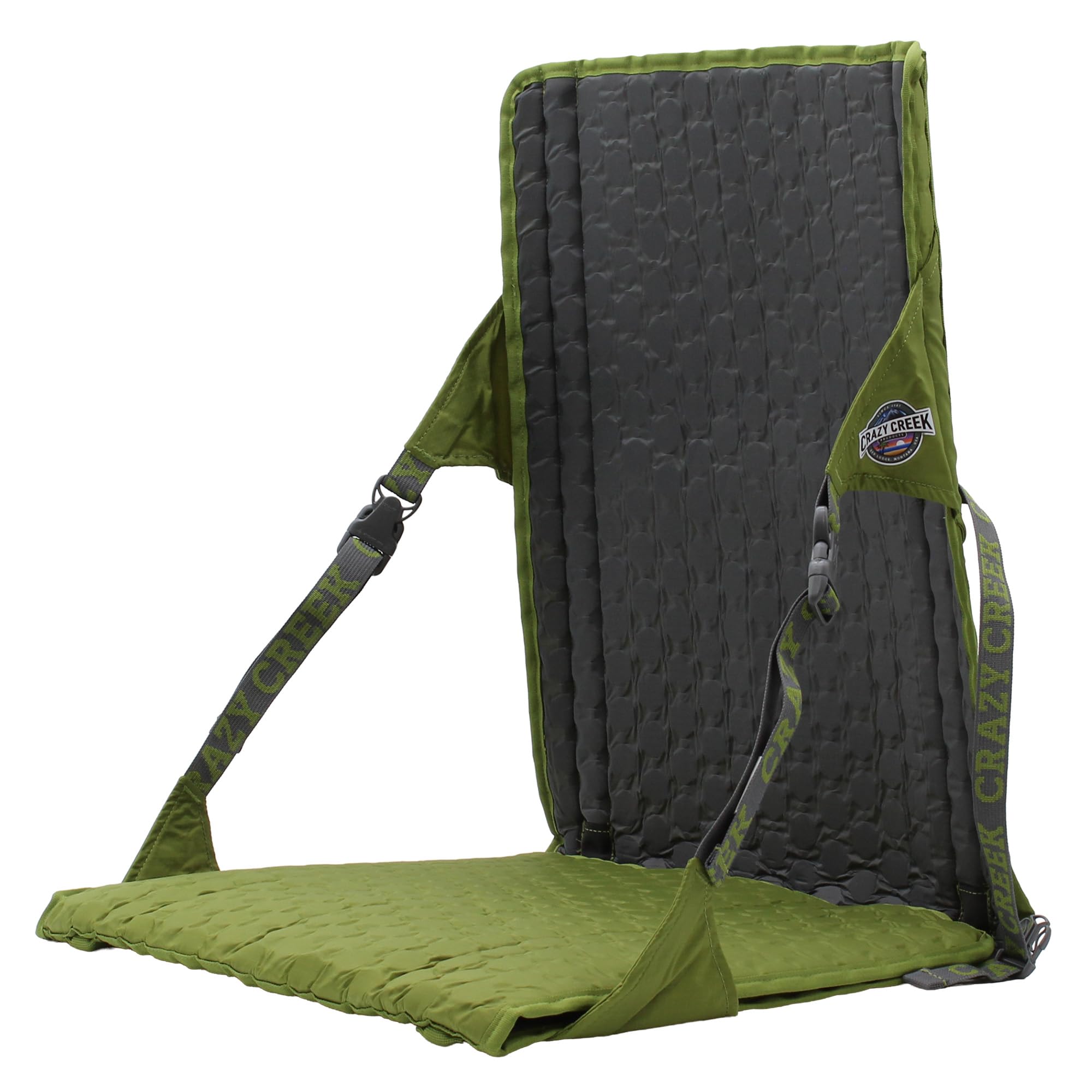 Crazy Creek HEX 2.0 PowerLounger for Day Hiking & Backpacking Trips, 250 LBS Weight Capacity, Adjustable Straps, Compact Design, Water-Resistant, Aleutian Blue/Slate